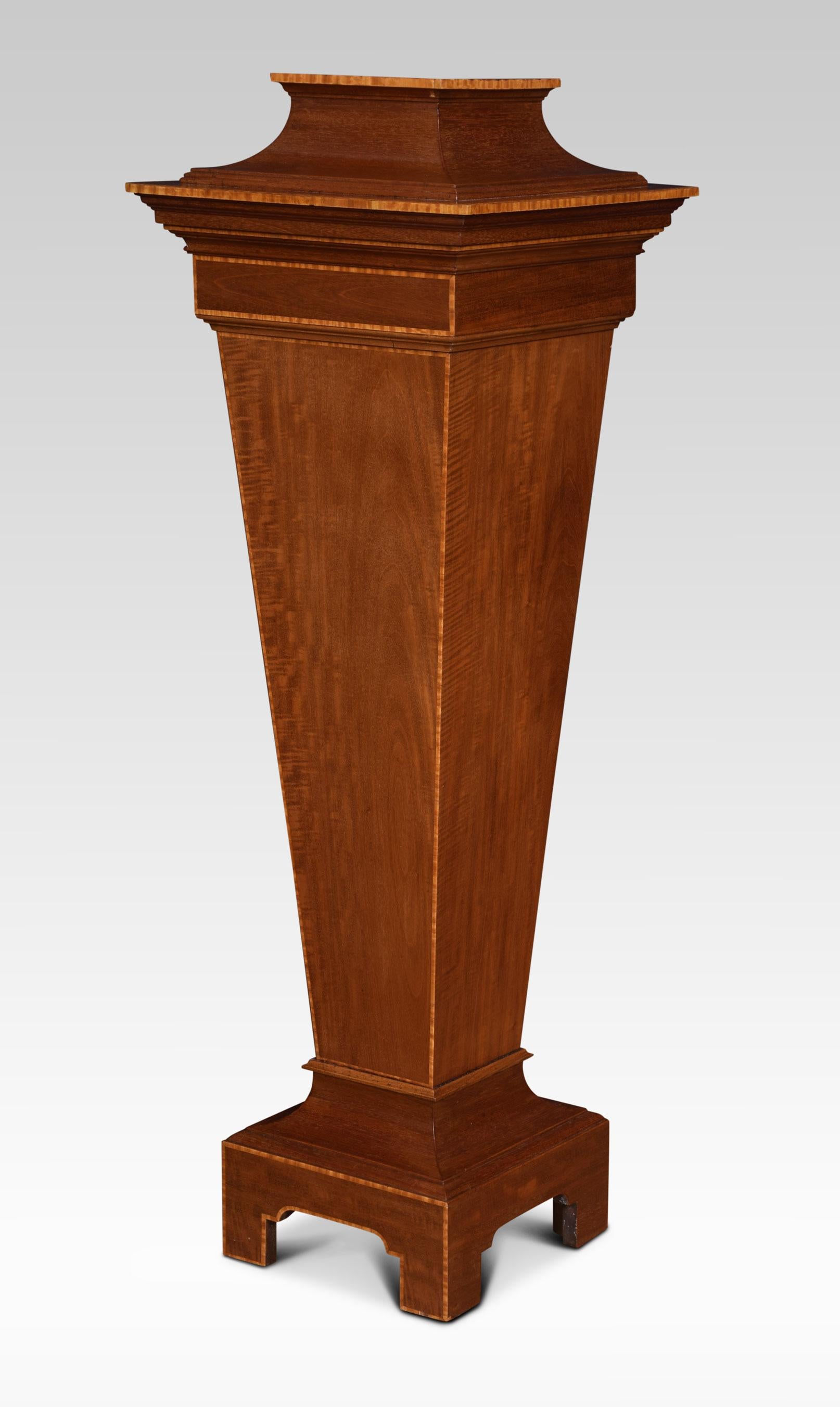 Mahogany Pedestal Torchiere Stand For Sale 1