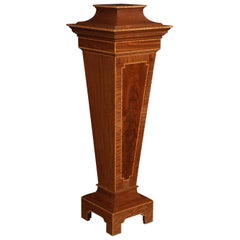 Antique Mahogany Pedestal Torchiere Stand