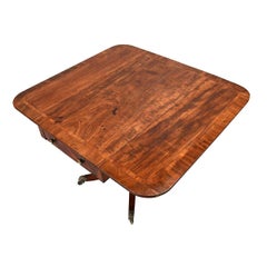 Mahogany Pembroke Table on Pedestal Base