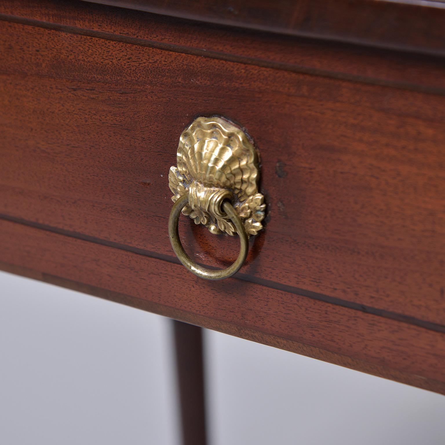 Mahogany Pembroke Table with Original Brass Casters 1