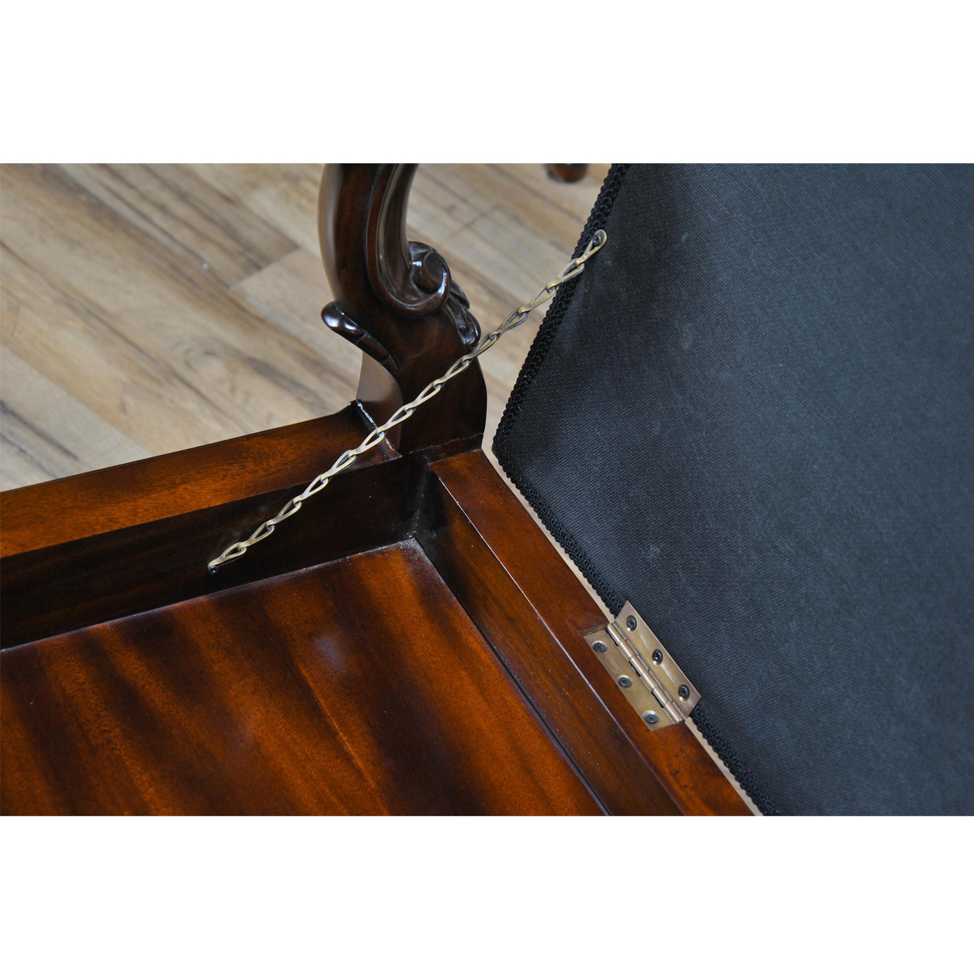 Contemporary Mahogany Piano Bench  For Sale