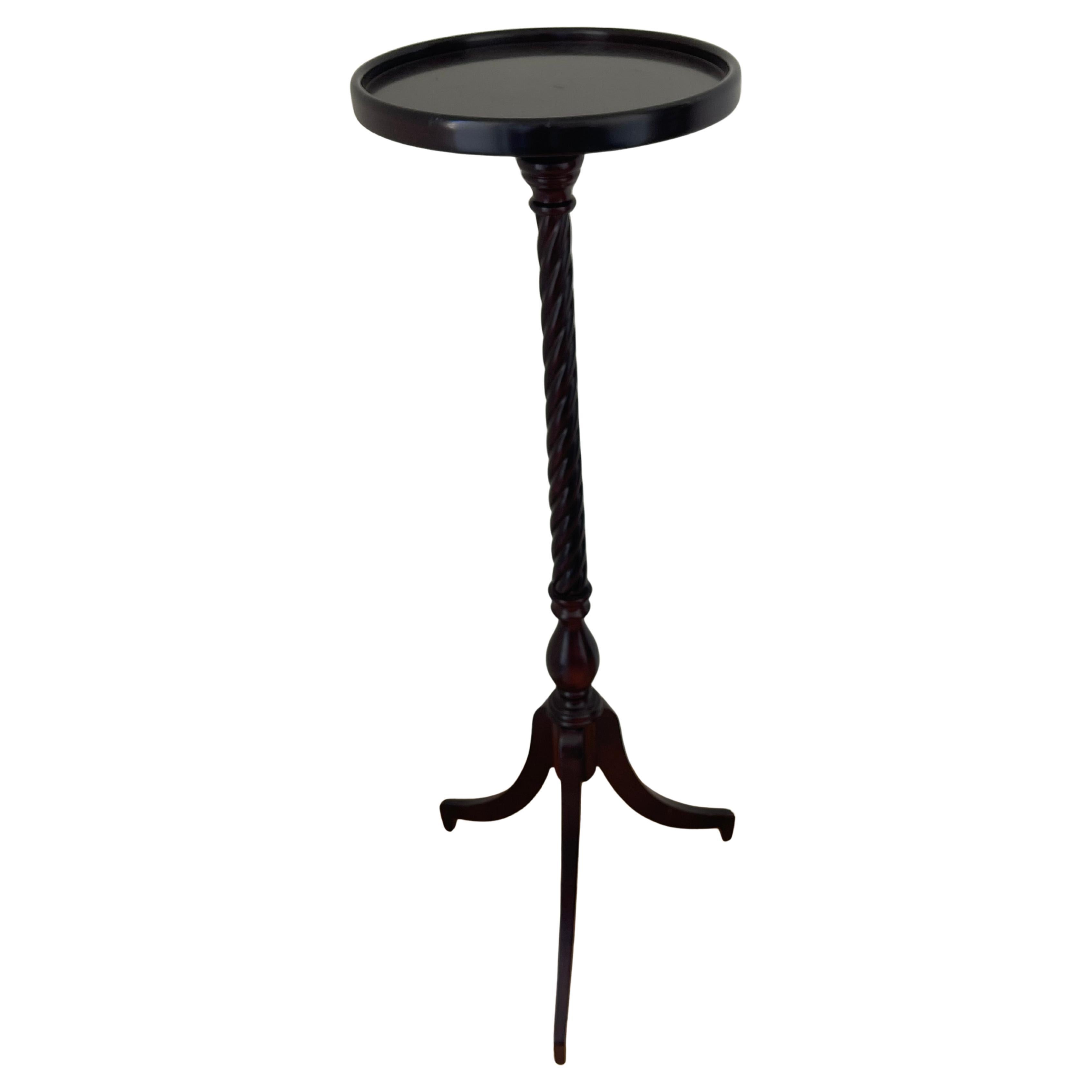 Elegant Vintage Mahogany Plant Stand For Sale