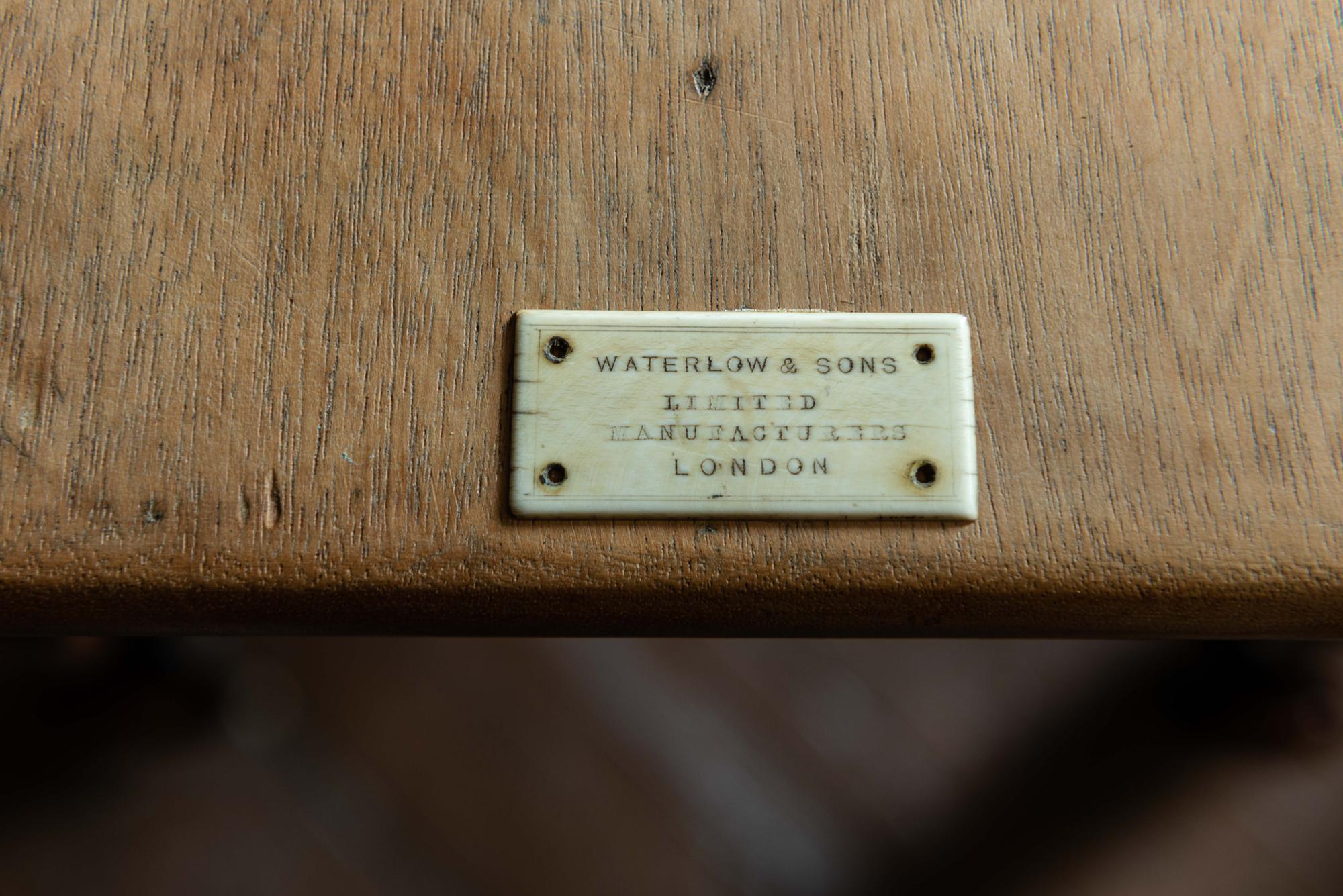 Mahogany Printers Table 'Waterlow & Sons London' In Good Condition In Staffordshire, GB