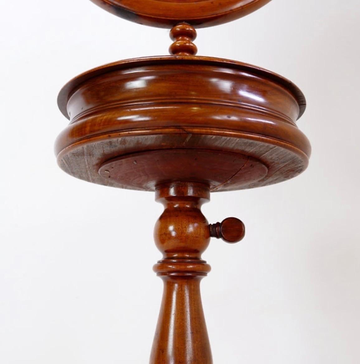 Mahogany Psyche barber mirror - Turned Wood For Sale 5