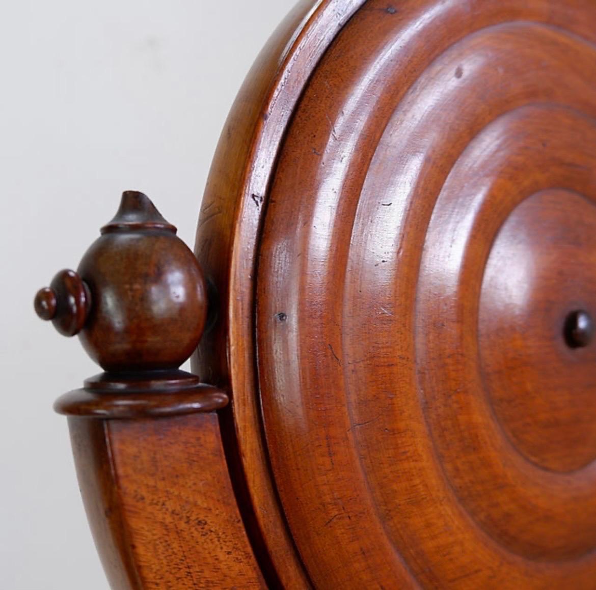 Mahogany Psyche barber mirror - Turned Wood For Sale 8