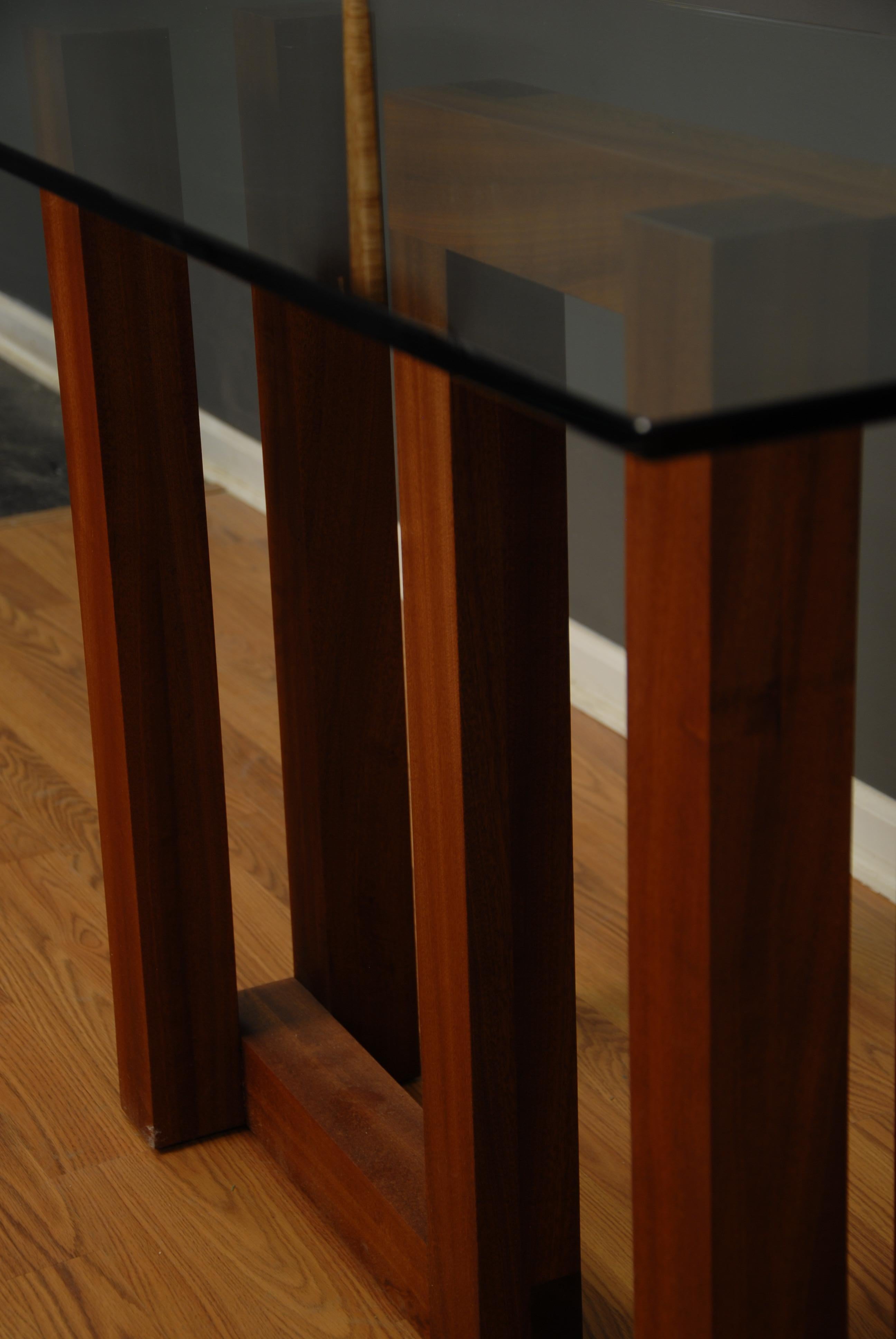 Modern Mahogany Puzzle Console by Lee Weitzman For Sale