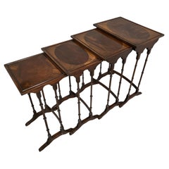 Antique Mahogany Quartetto Nest of Tables