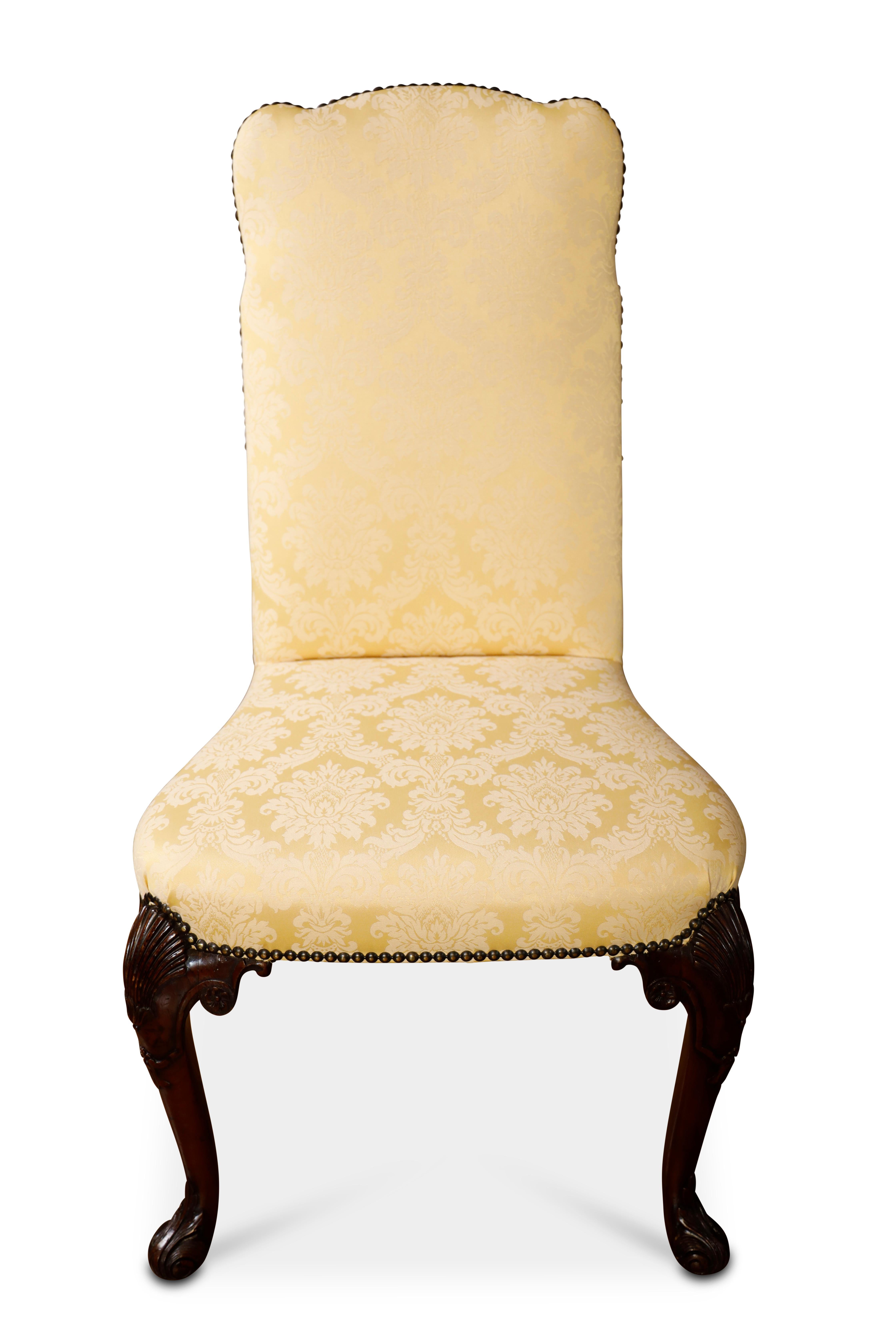 Mahogany Queen Anne Style Dining Chairs For Sale 4