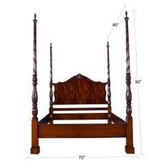 Mahogany Queen Size Four Poster Bed