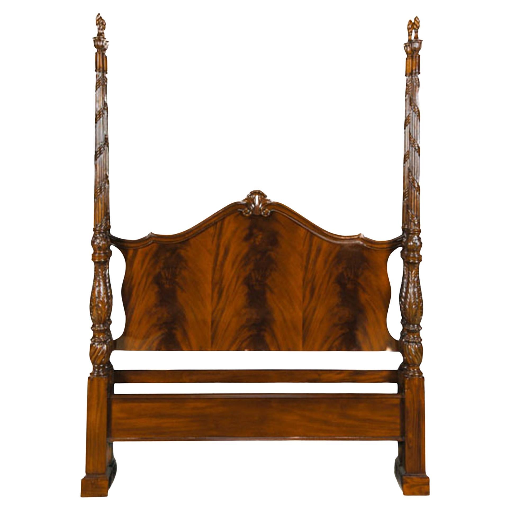 Mahogany Queen Size Four Poster Bed 