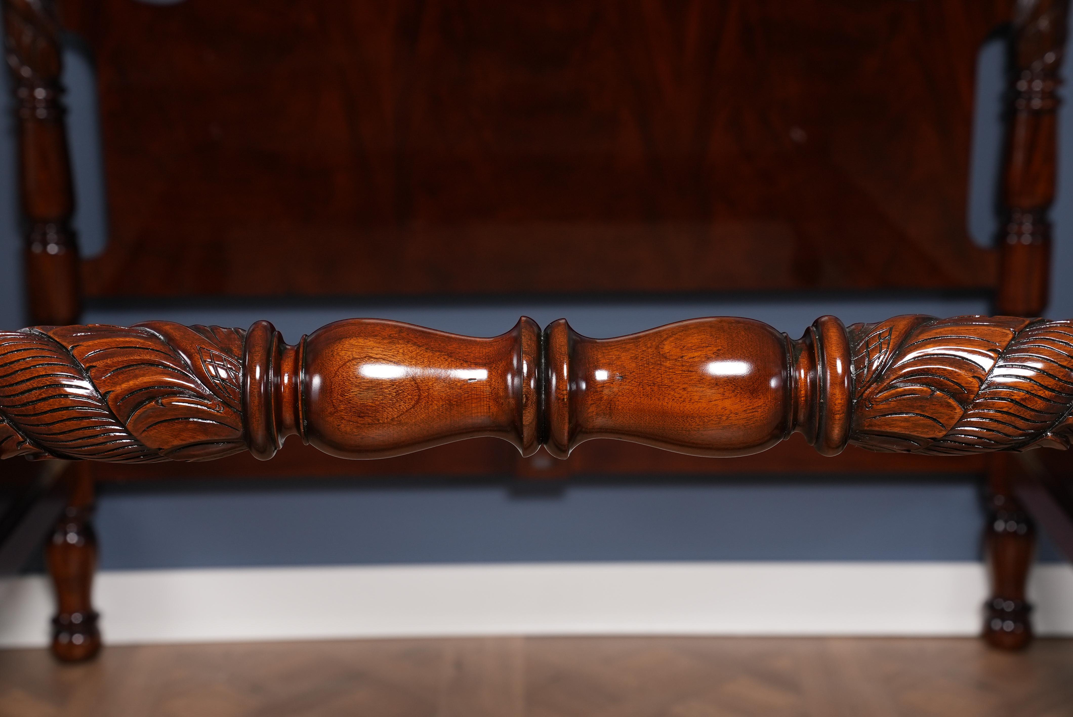 Mahogany Queen Size Poster Bed For Sale 4