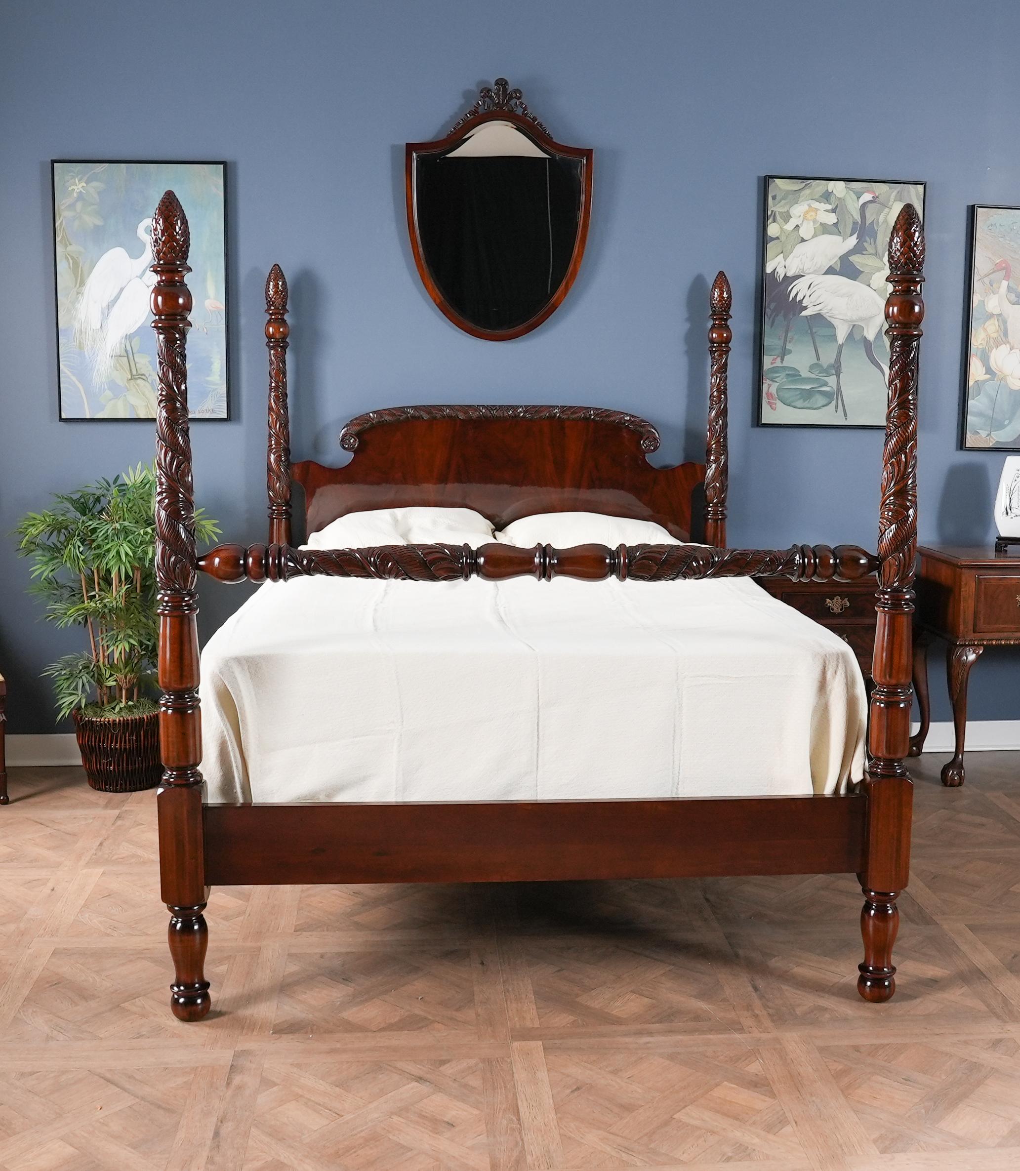 pineapple four poster bed