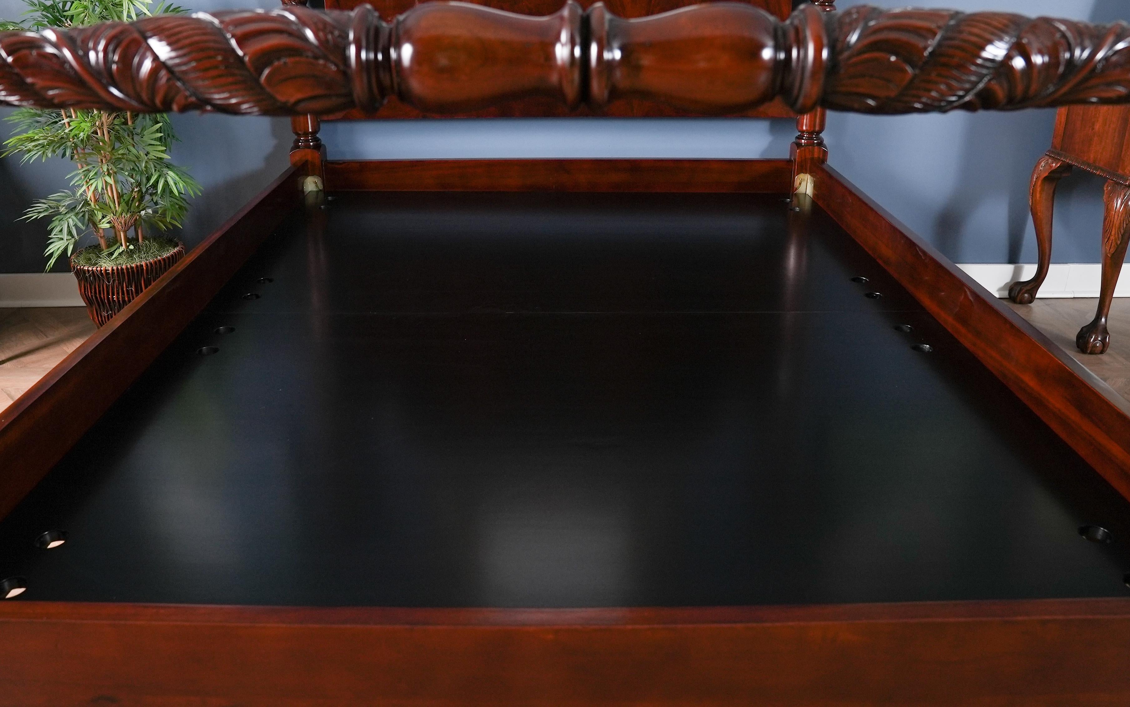 Mahogany Queen Size Poster Bed For Sale 7