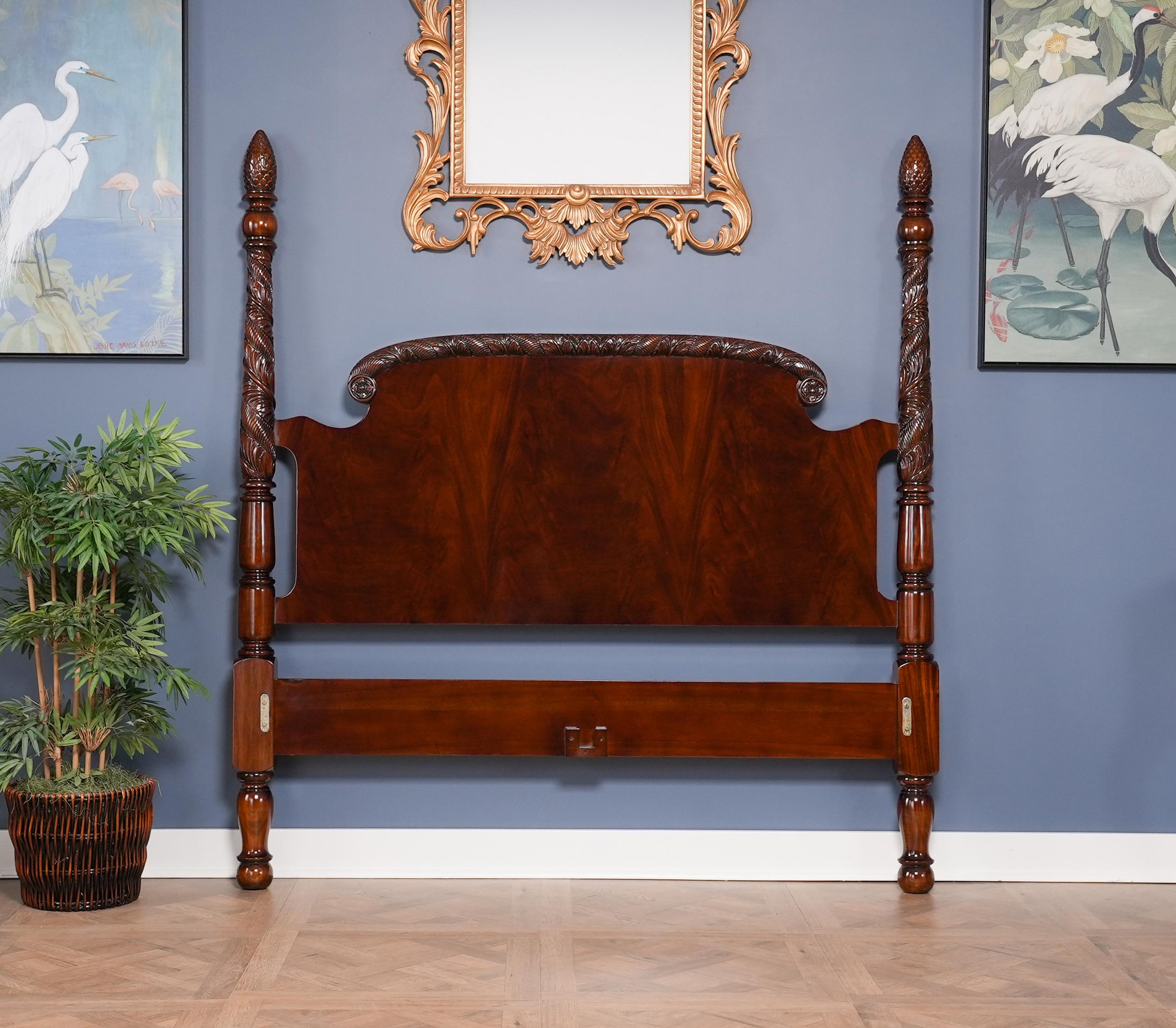 Mahogany Queen Size Poster Bed For Sale 10