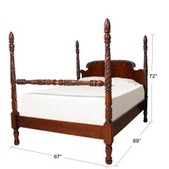 Mahogany Queen Size Poster Bed