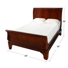 Mahogany Queen Size Sleigh Bed