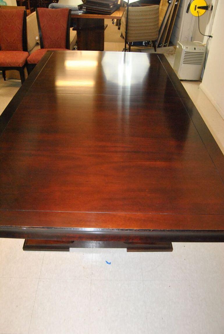 Art Deco Mahogany Rectangle Dining Room Table by Barbara Barry for Baker Furniture