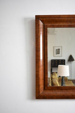 Mahogany rectangular mirror, 1940s.