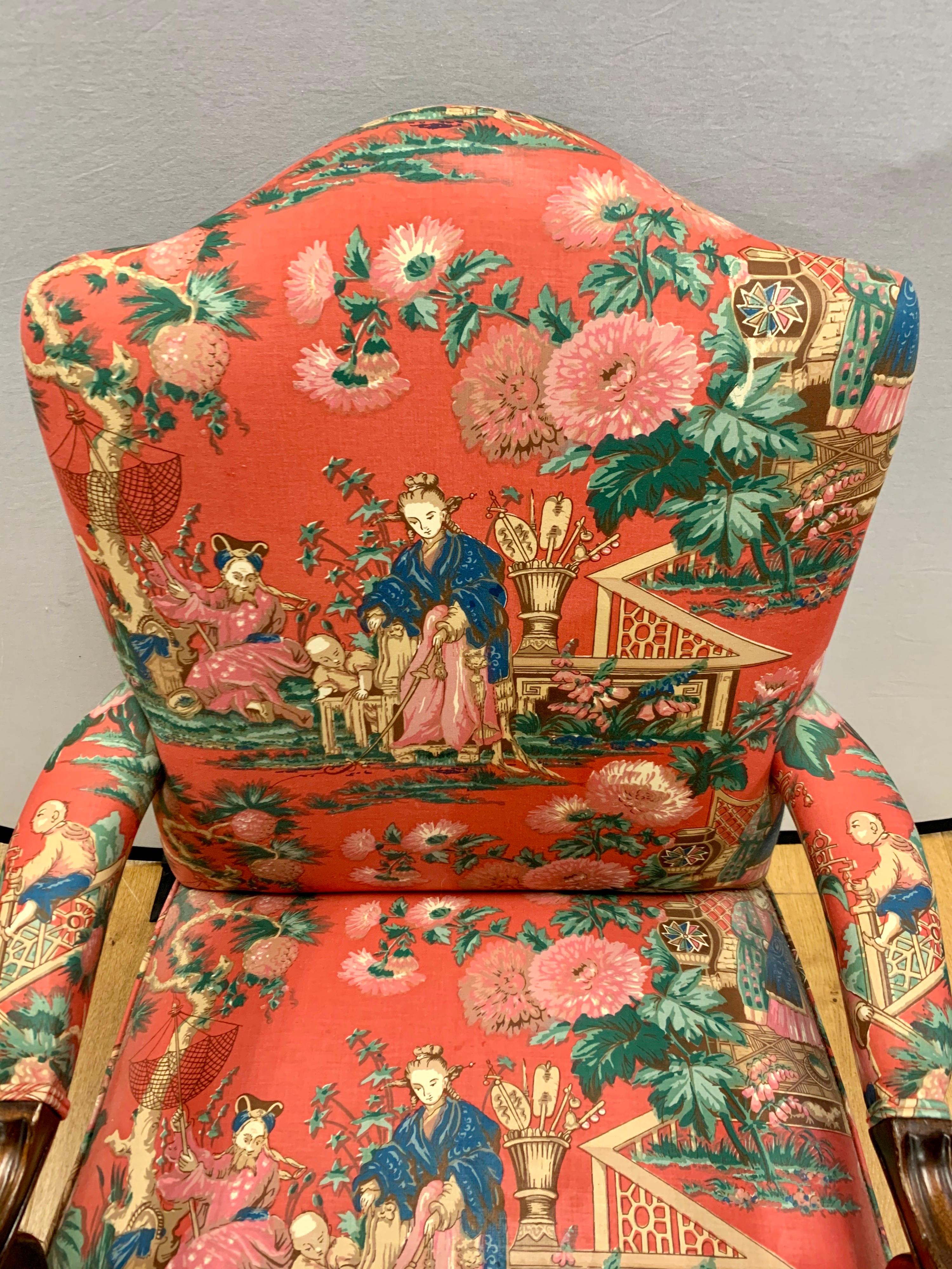 chinoiserie upholstered chair