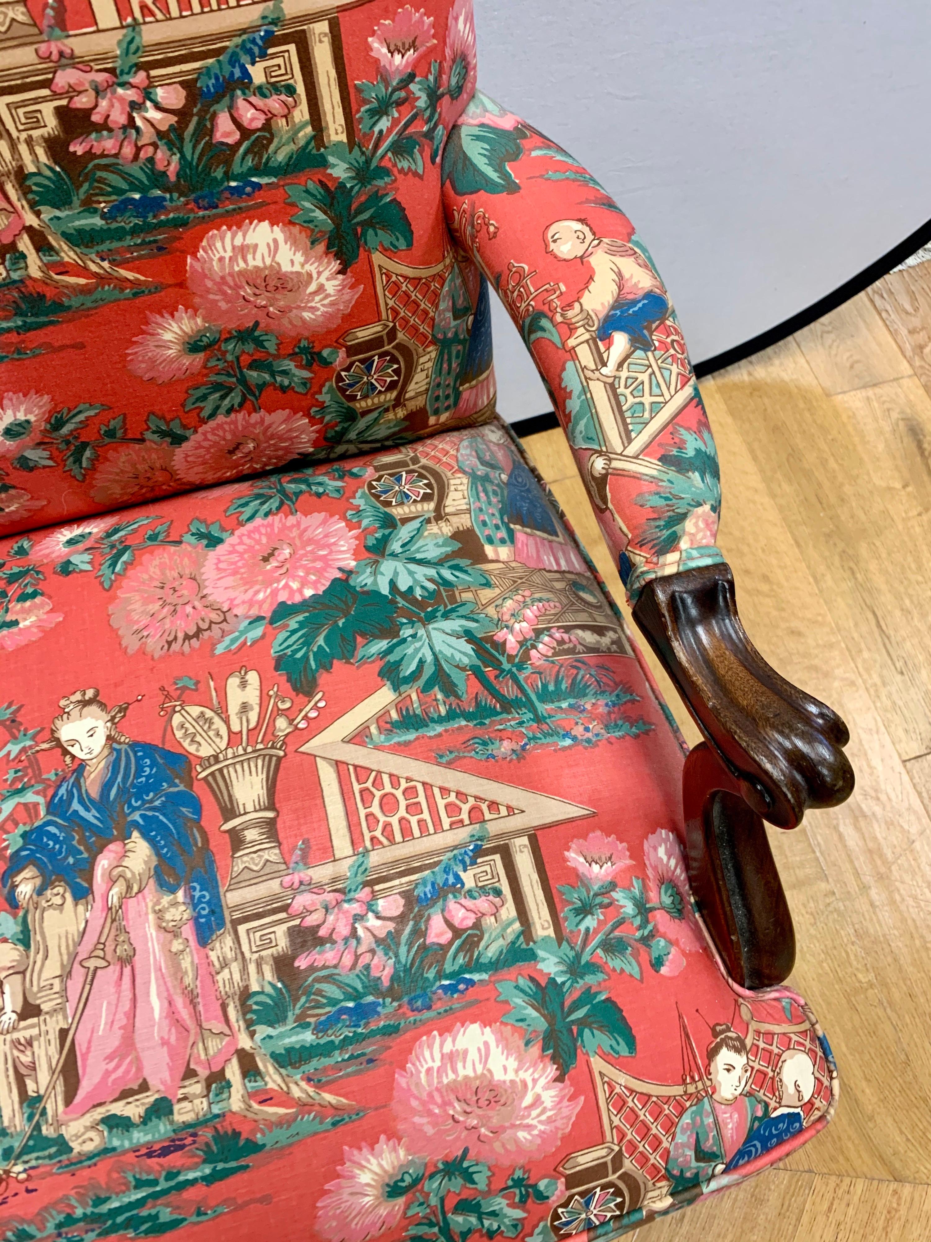 chinoiserie fabric chair