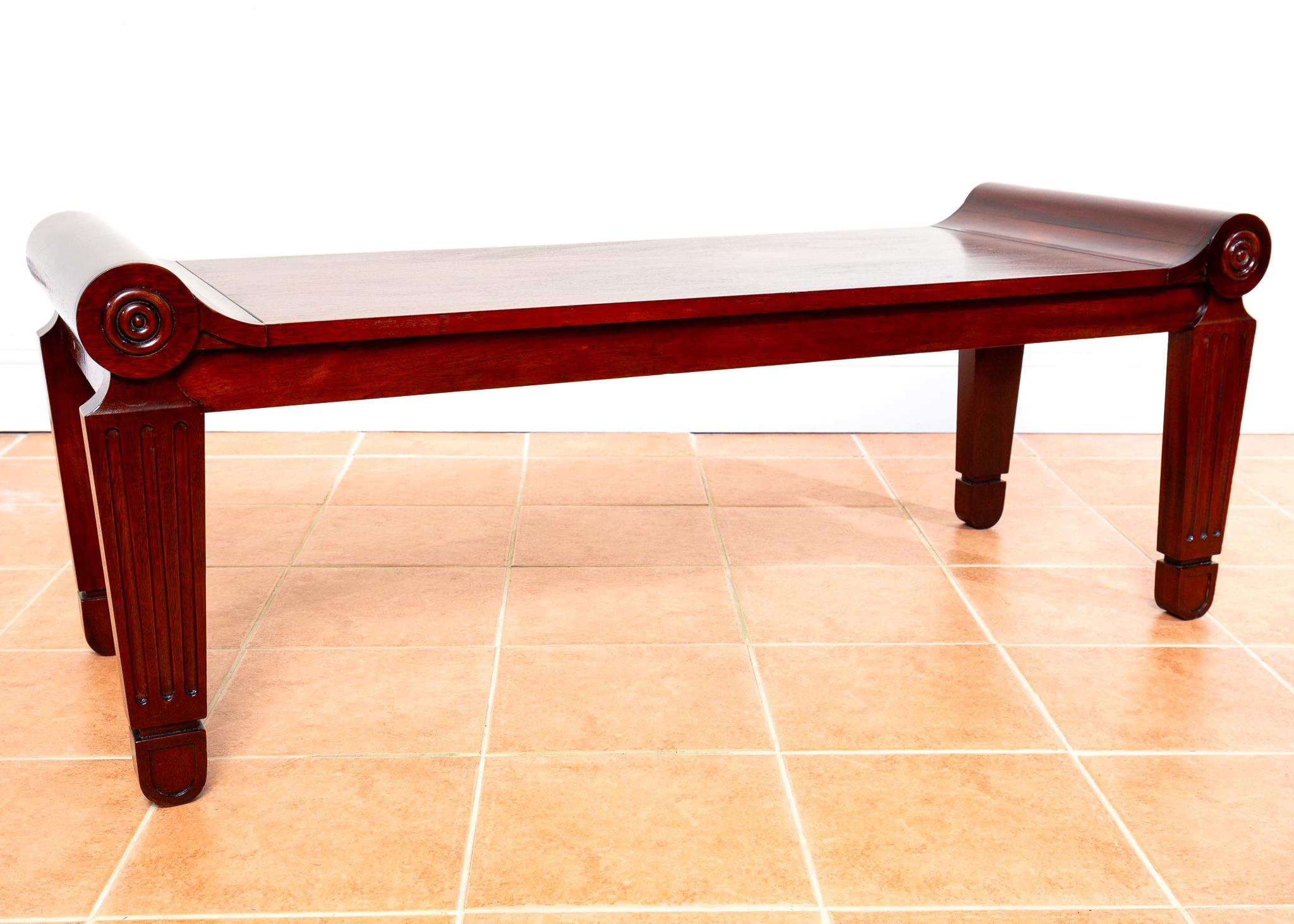 Mahogany Regency Bench Window Seat Marsh & Tatham Georgian Country House 1820 For Sale 5