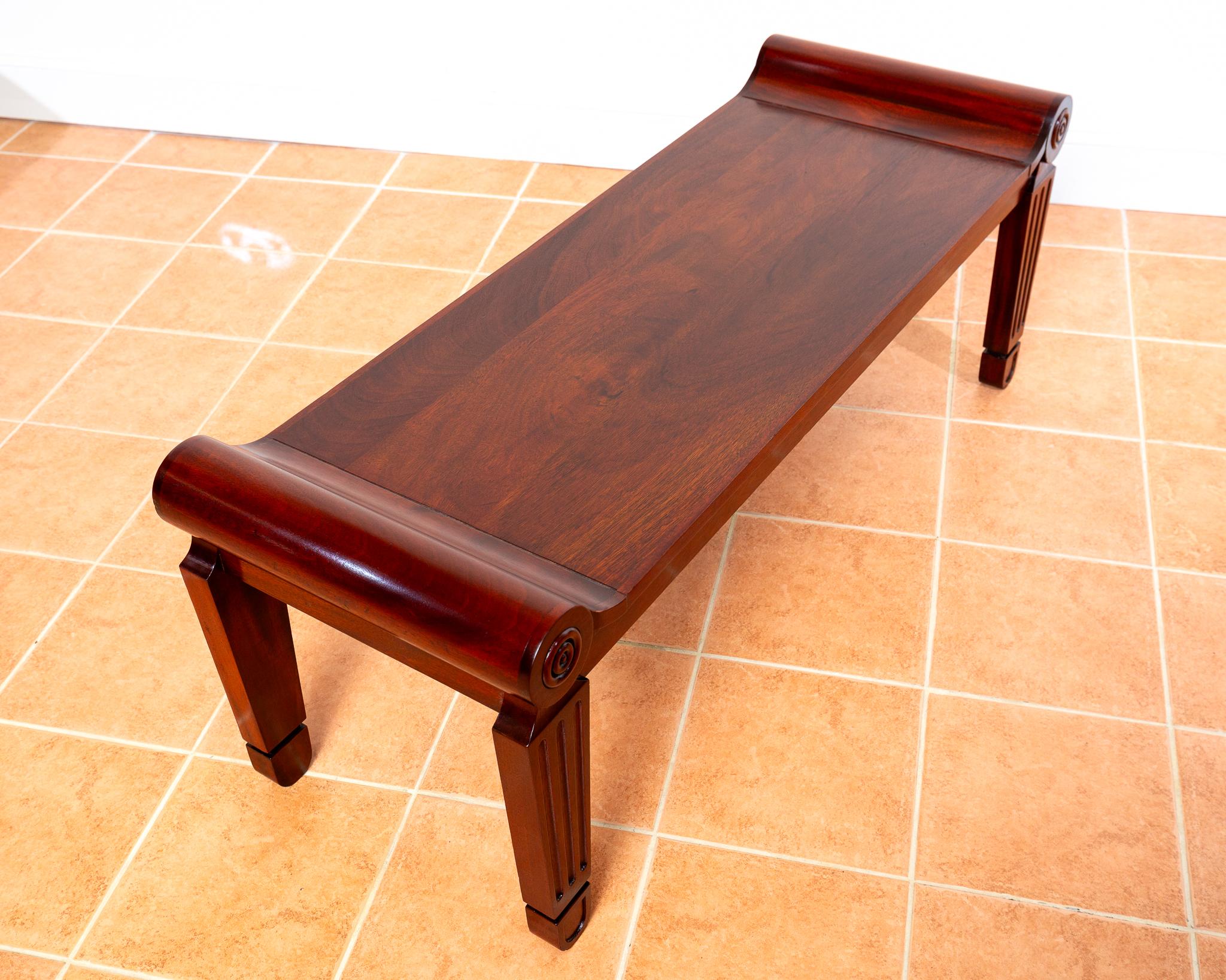 Mahogany Regency Bench Window Seat Marsh & Tatham Georgian Country House 1820 For Sale 6