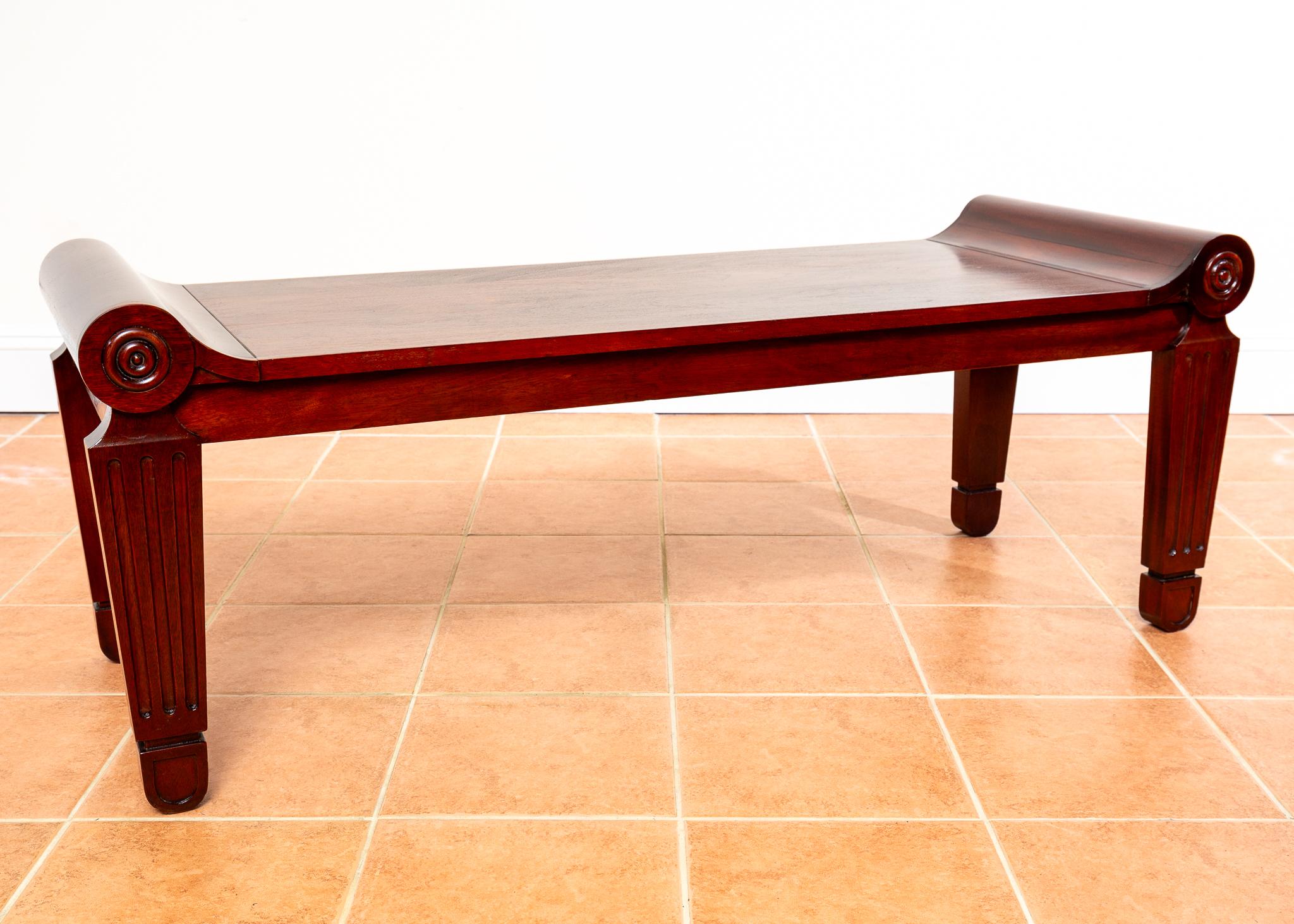 Mahogany Regency Bench Window Seat Marsh & Tatham Georgian Country House 1820 In Good Condition For Sale In London, GB
