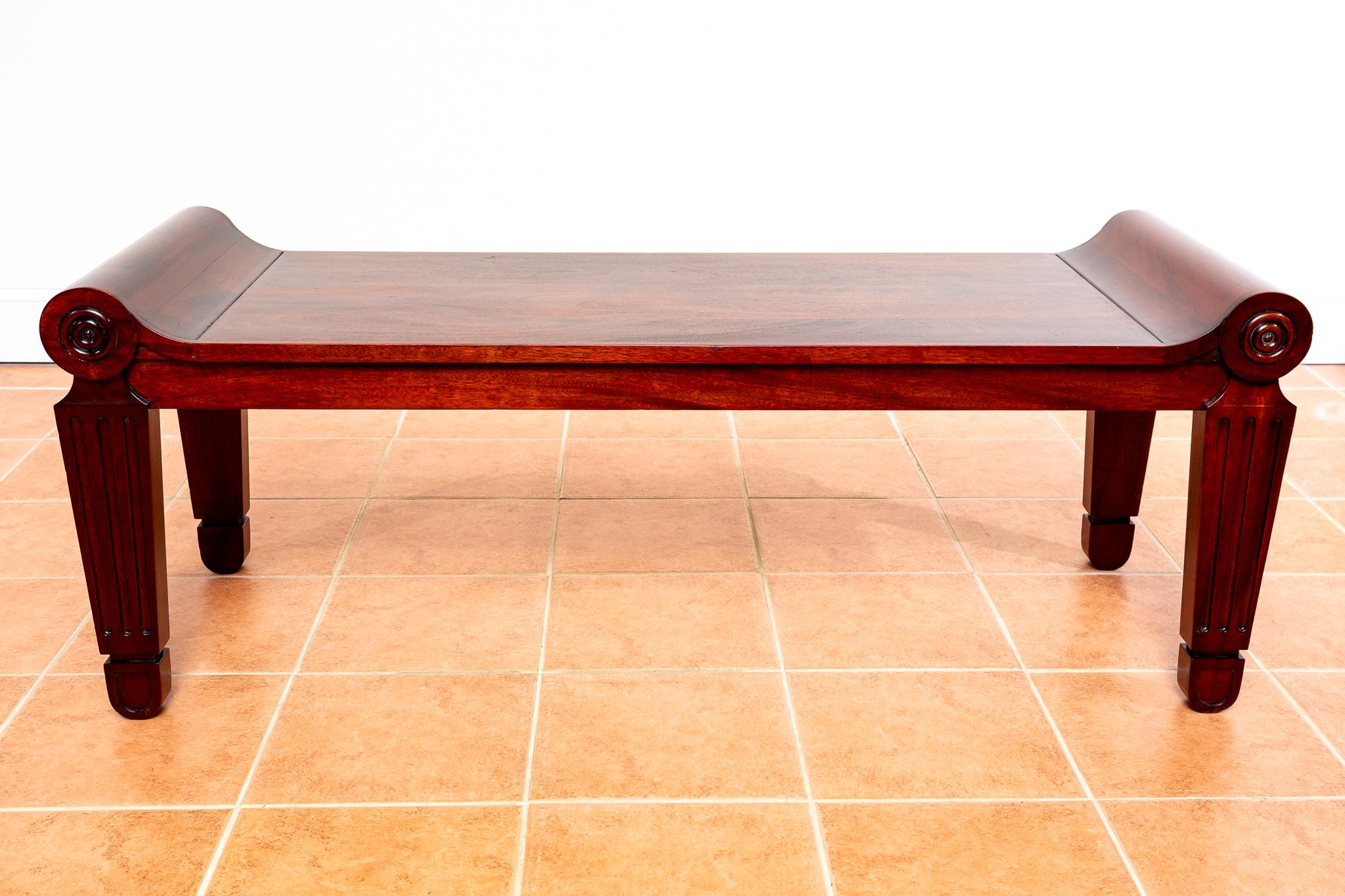 Mahogany Regency Bench Window Seat Marsh & Tatham Georgian Country House 1820 For Sale 1