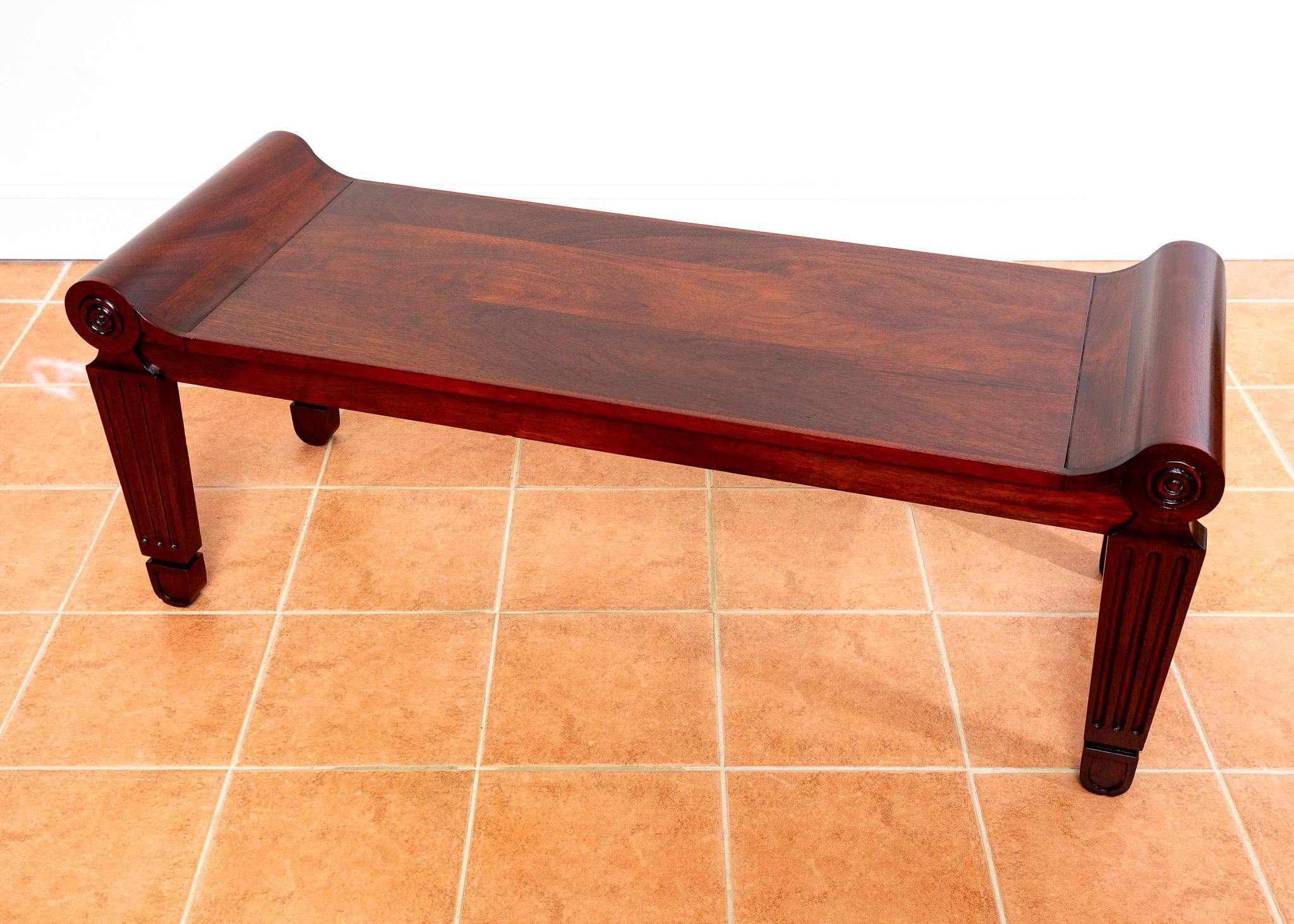Mahogany Regency Bench Window Seat Marsh & Tatham Georgian Country House 1820 For Sale 2