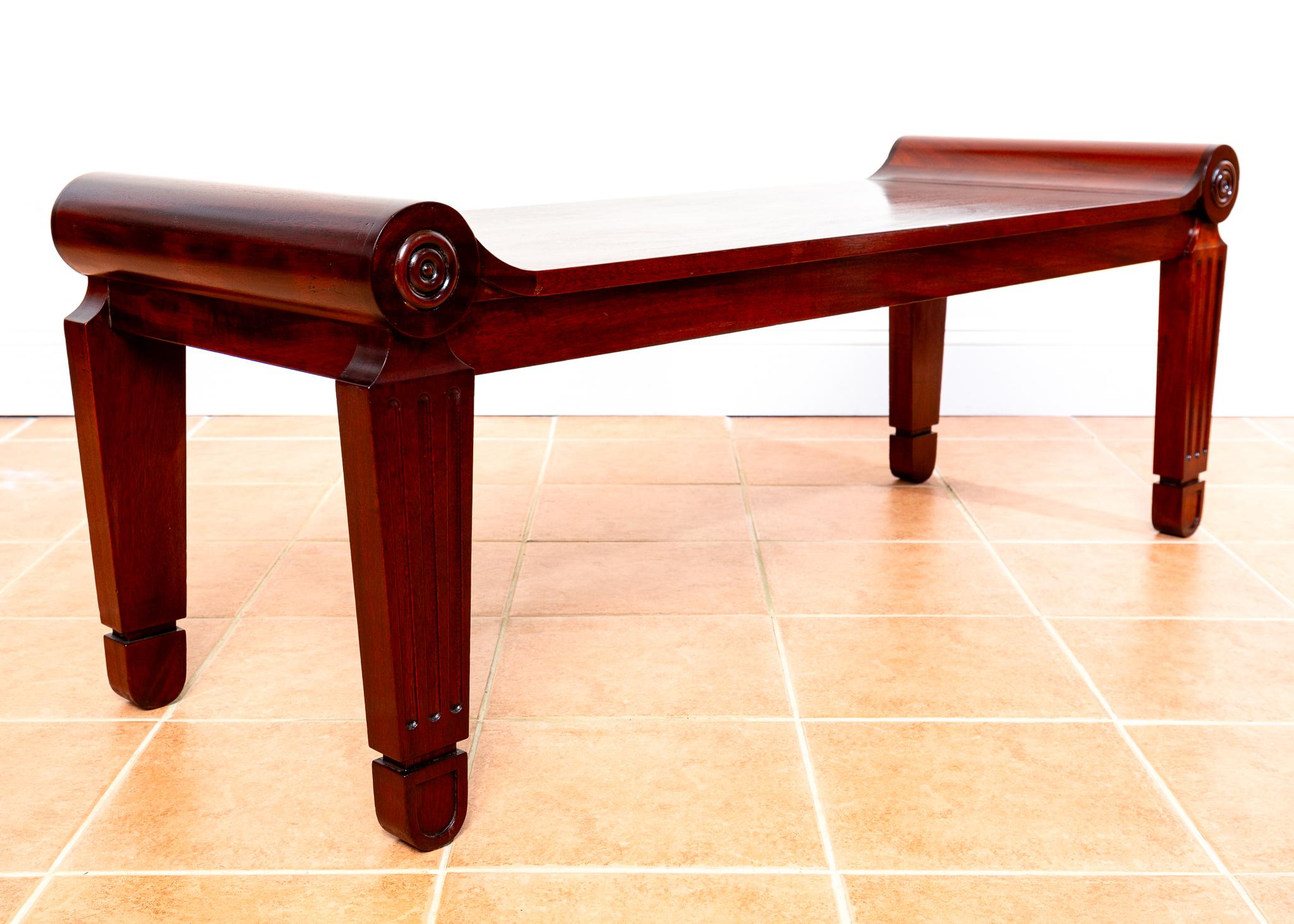 Mahogany Regency Bench Window Seat Marsh & Tatham Georgian Country House 1820 For Sale 3