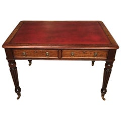 Mahogany Regency Period Antique Writing Table by Wilson of Gt Queen St, London