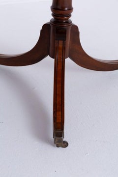 Mahogany Regency Revival 3 Pedestal Dining Table