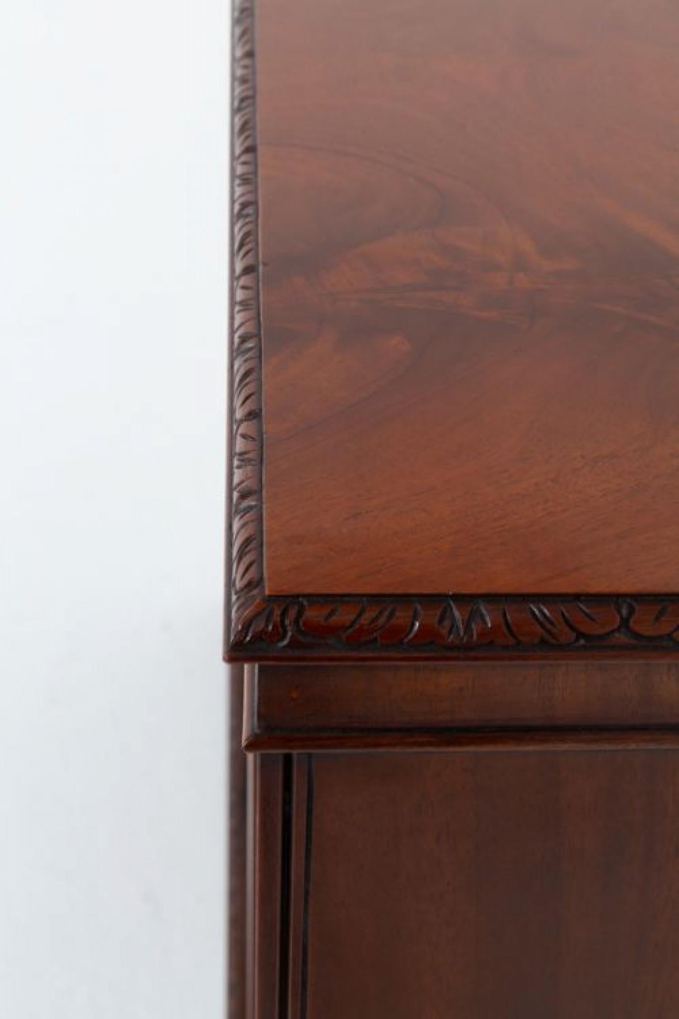 Early 20th Century Mahogany Regency Revival Bookcase Open Bookshelf For Sale