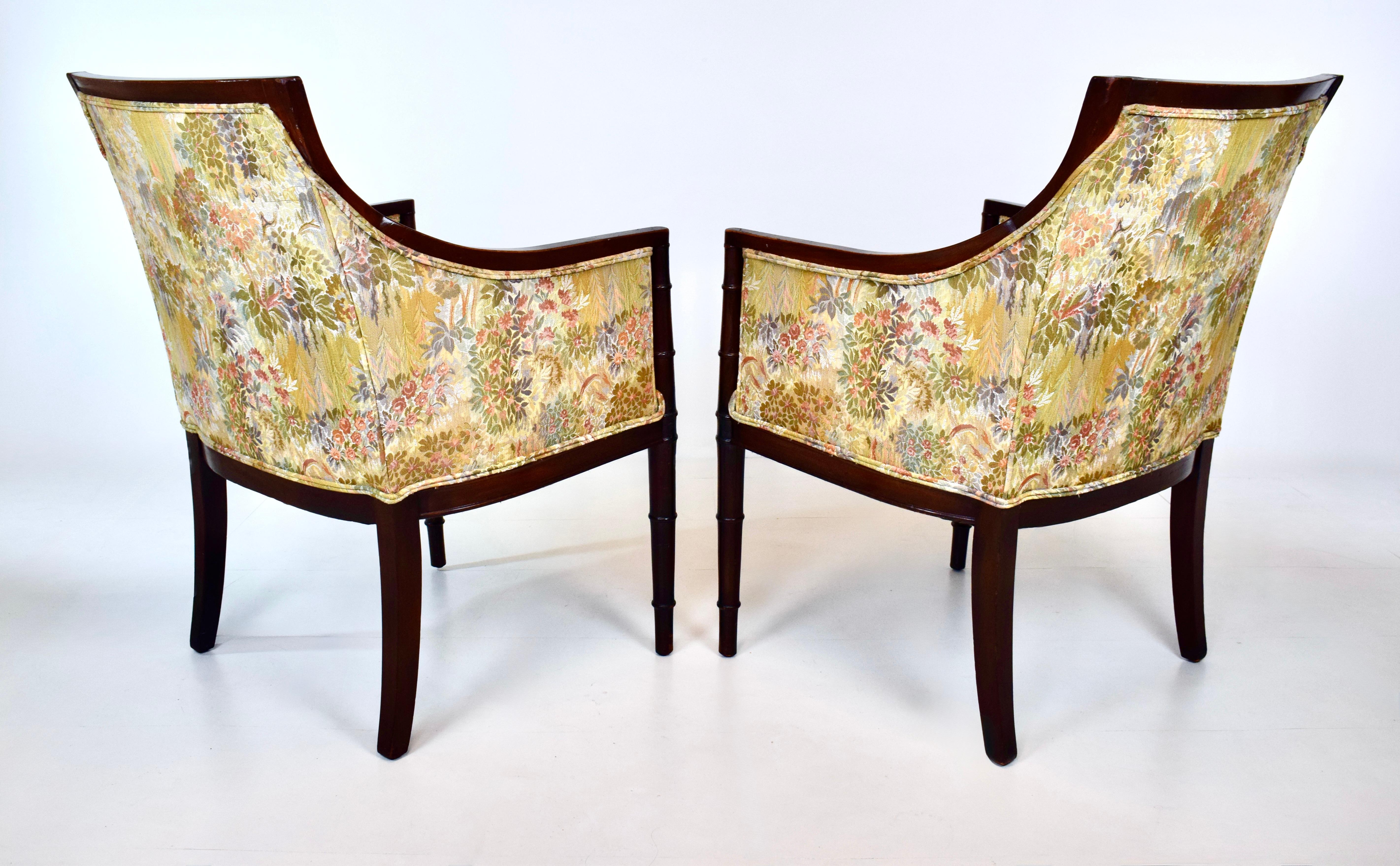 Sedie da salotto in stile Regency in mogano, coppia in vendita 2