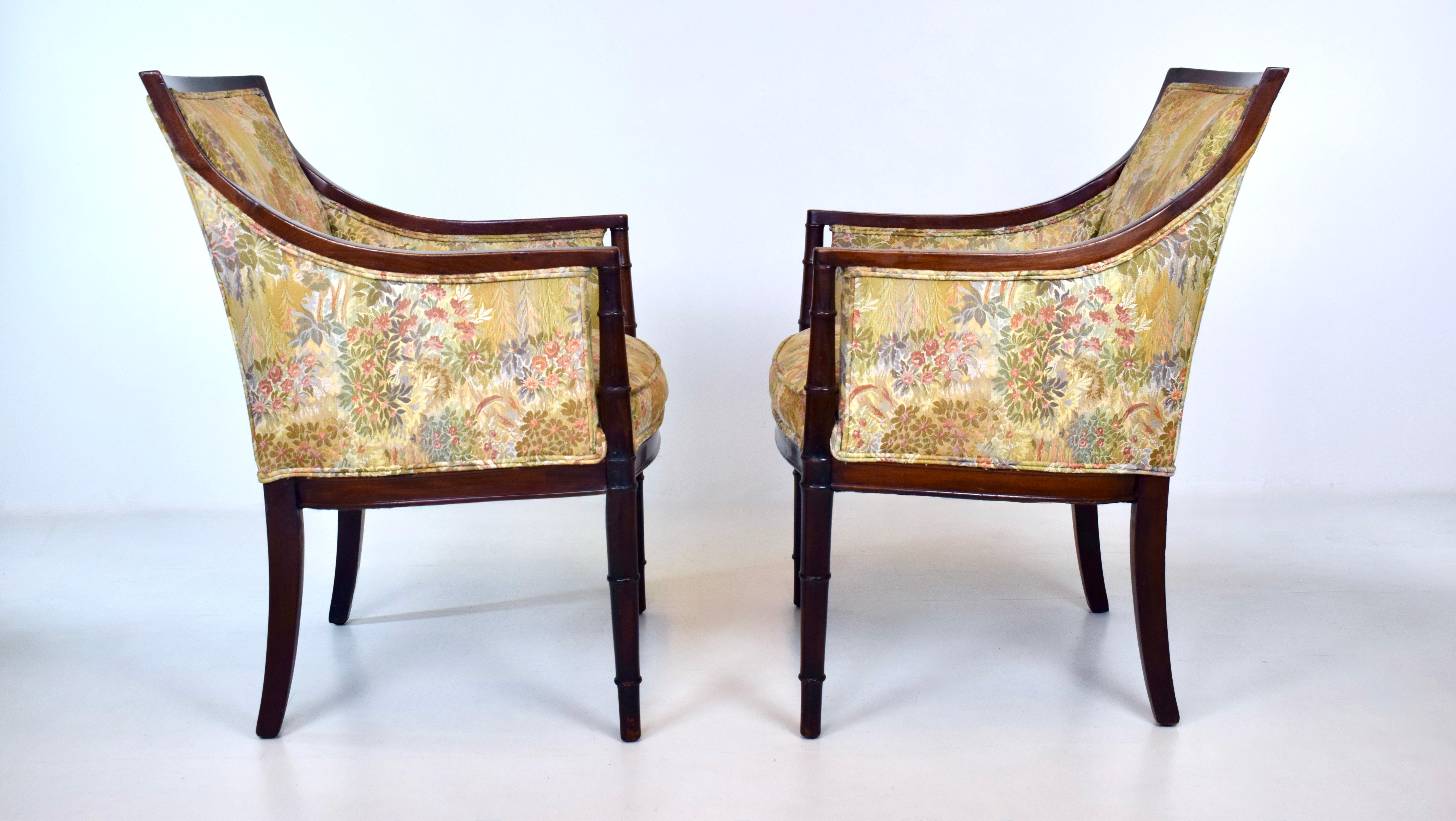 Sedie da salotto in stile Regency in mogano, coppia in vendita 3