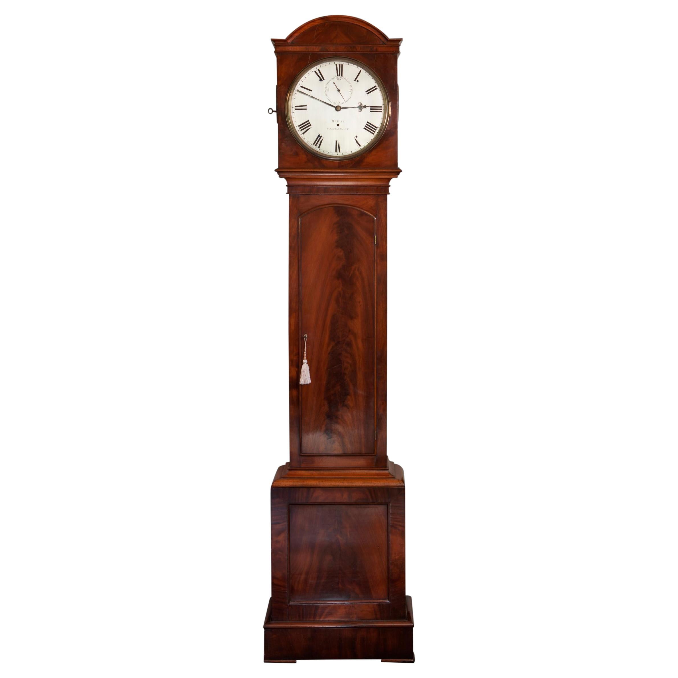 Mahogany Regulator Longcase Clock of Month Duration For Sale