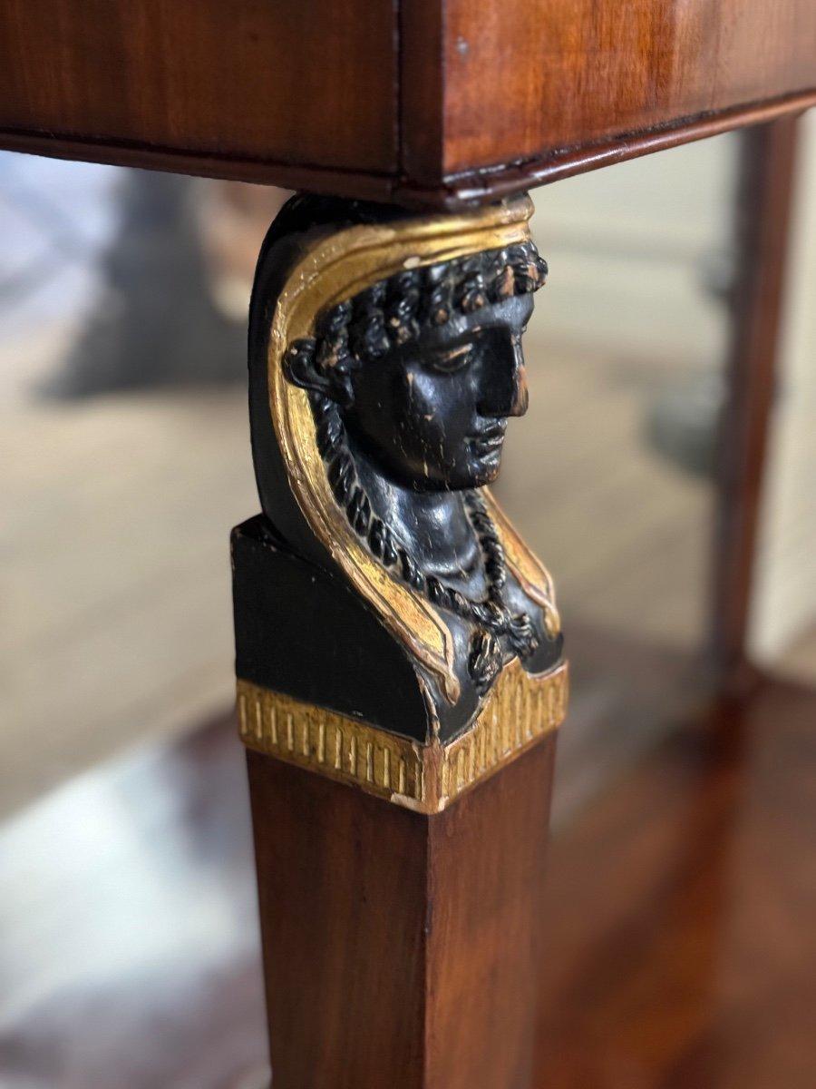 Mahogany ‘retour D'Égypte’ console table, early 19th century For Sale 4