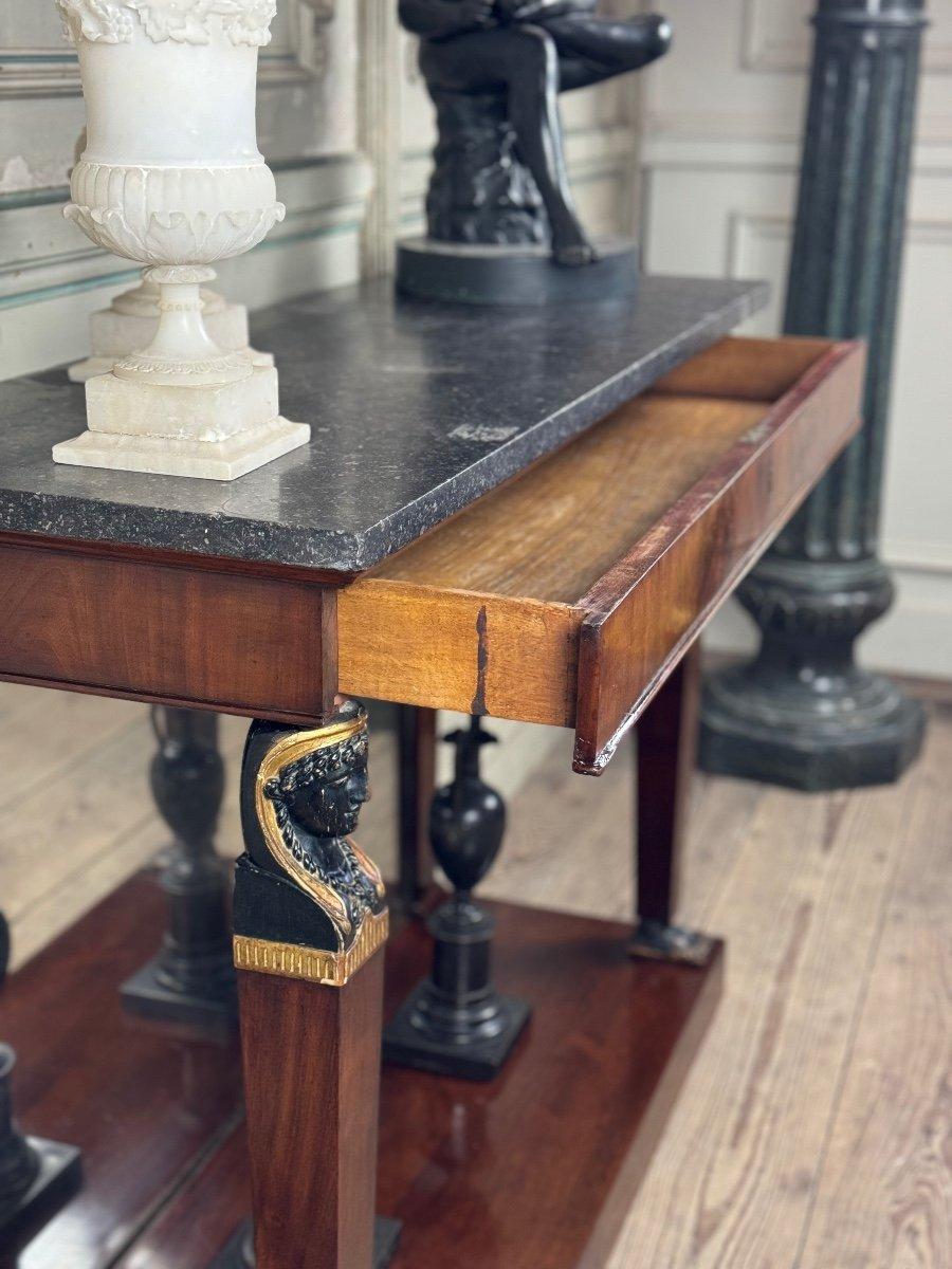 Mahogany ‘retour D'Égypte’ console table, early 19th century For Sale 1