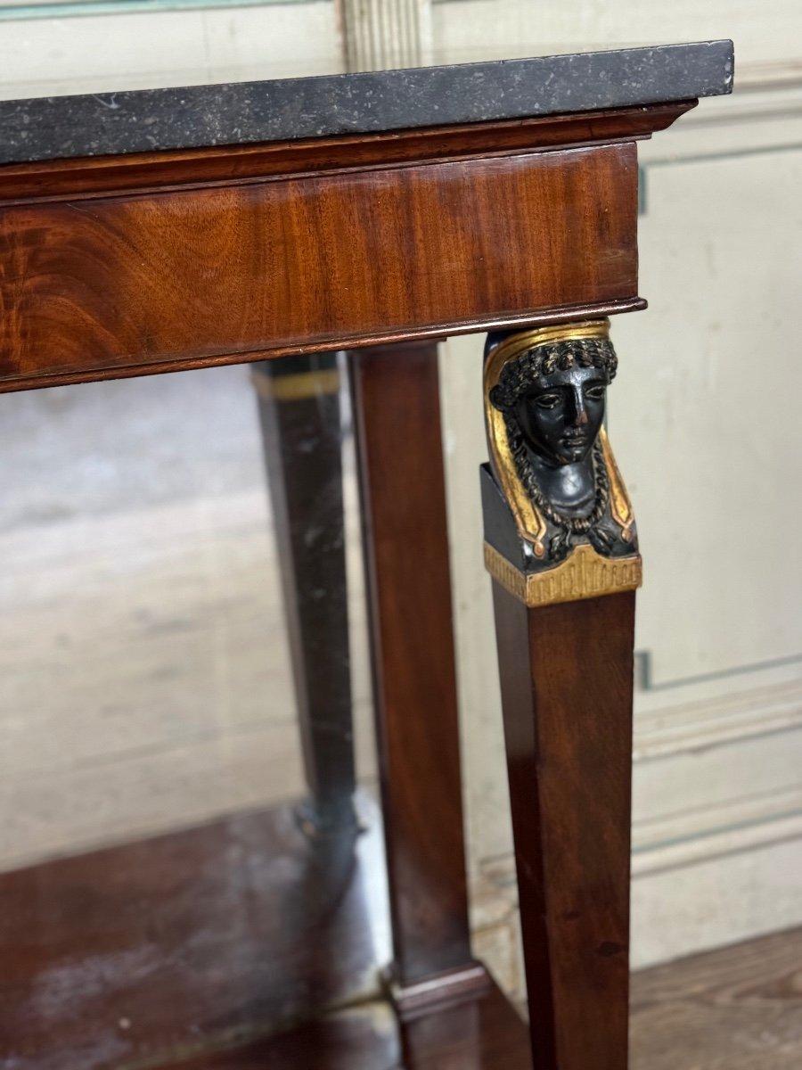 Mahogany ‘retour D'Égypte’ console table, early 19th century For Sale 3