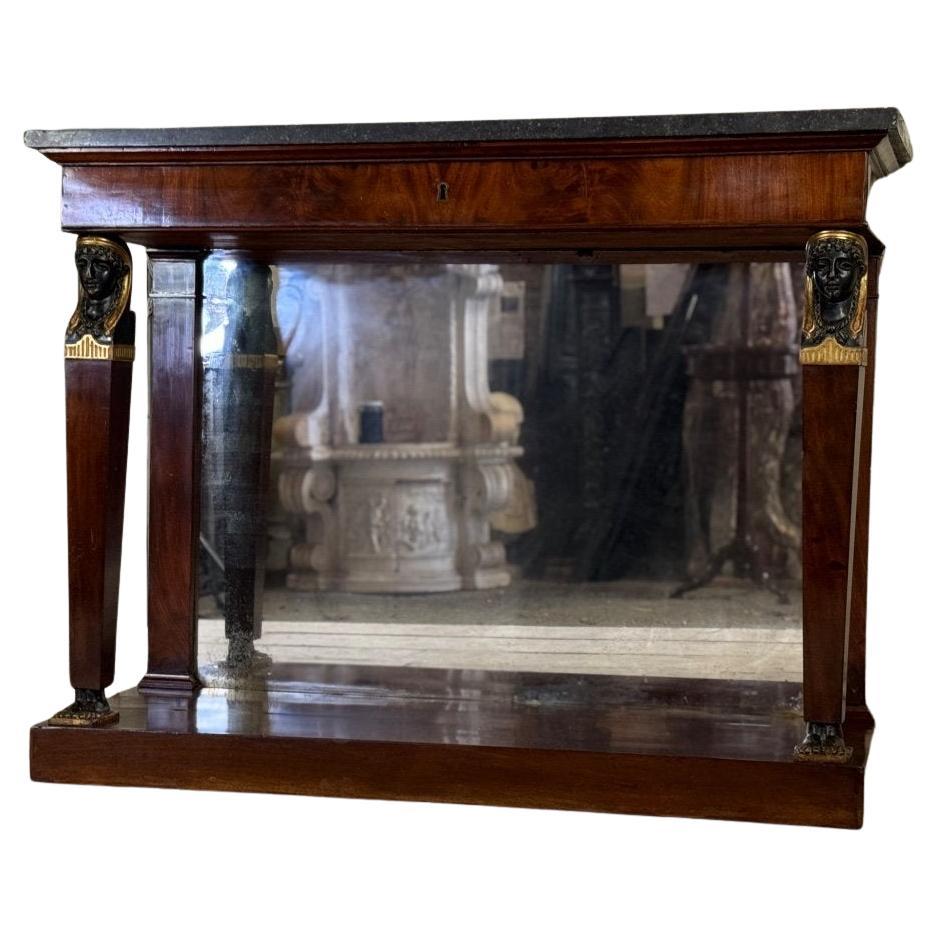 Mahogany ‘retour D'Égypte’ console table, early 19th century For Sale