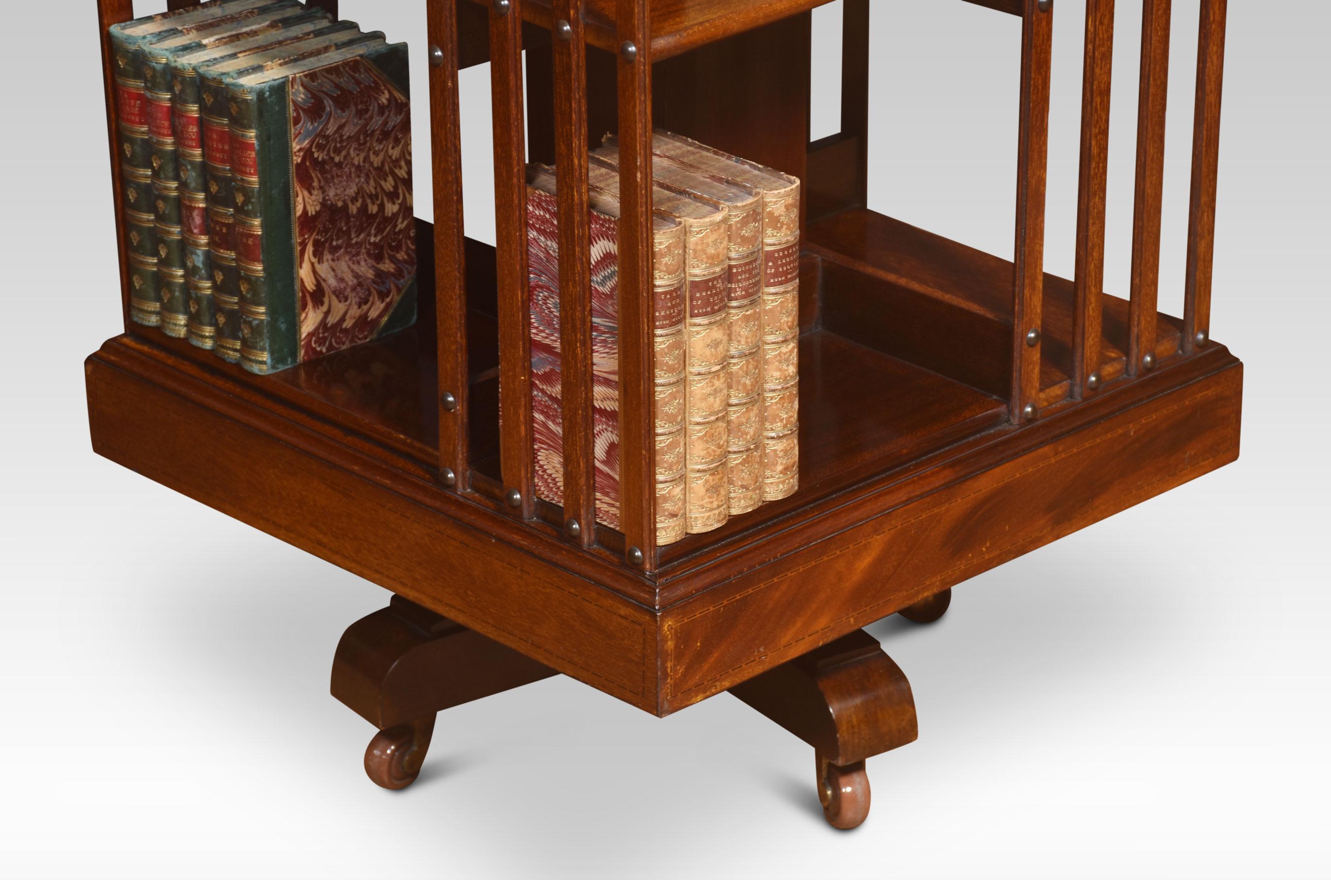 20th Century Mahogany revolving bookcase For Sale