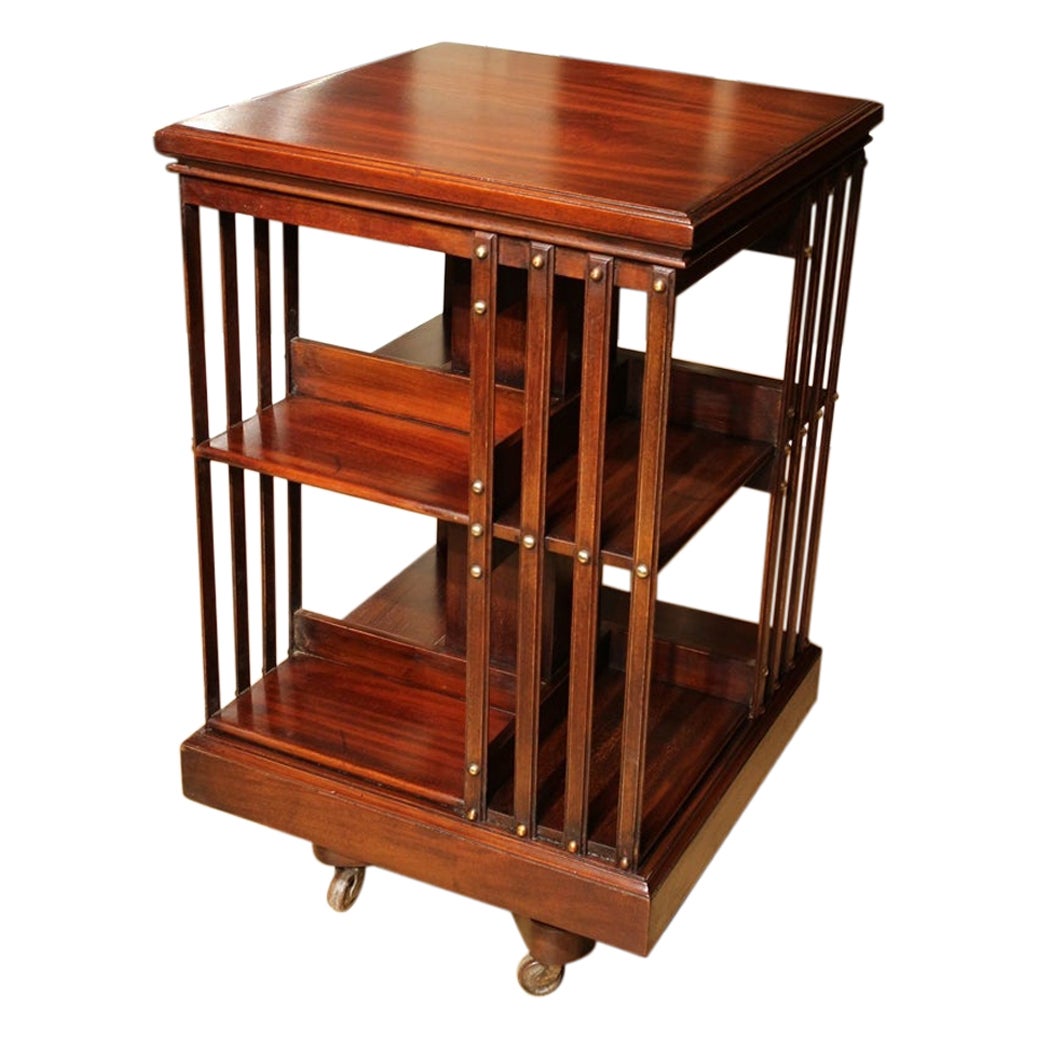 Mahogany Revolving Bookcase
