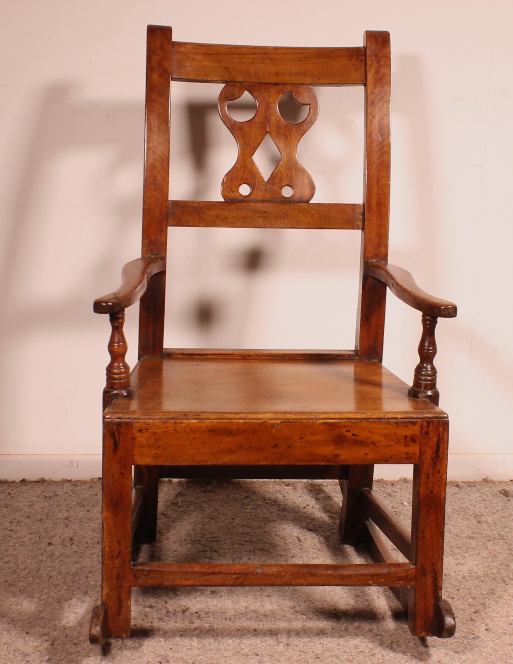 Chaise à bascule en acajou - 18ème siècle - Pays de Galles en vente 3