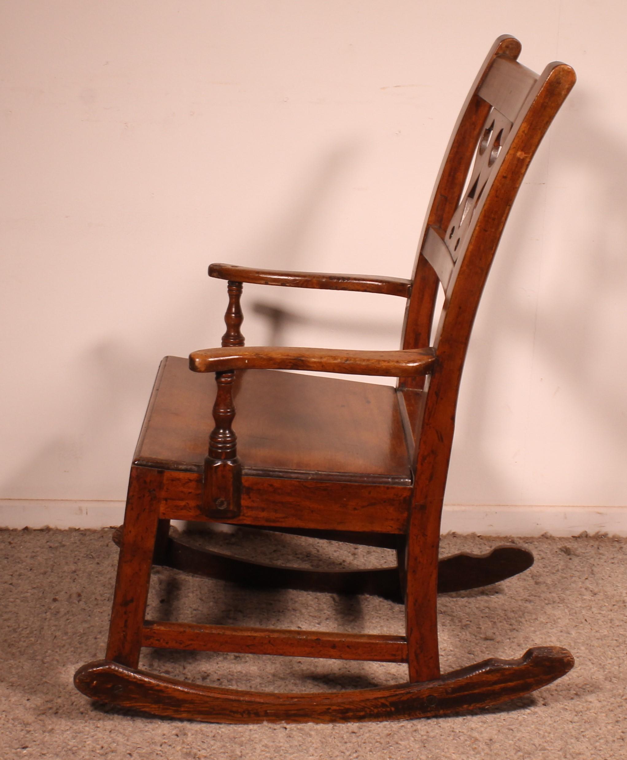 Acajou Chaise à bascule en acajou - 18ème siècle - Pays de Galles en vente