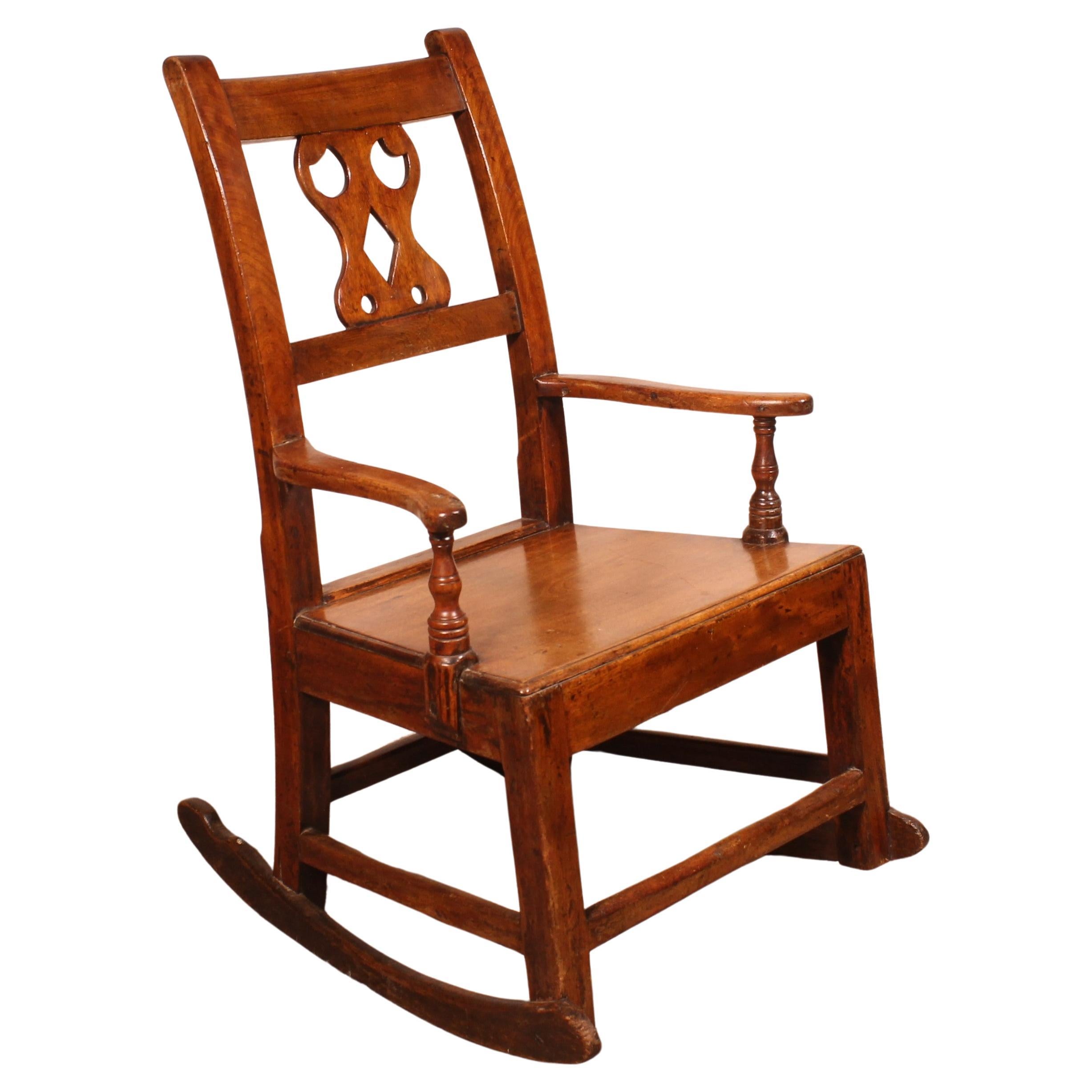 Chaise à bascule en acajou - 18ème siècle - Pays de Galles en vente
