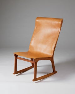 Mahogany Rocking Chair by Åke Axelsson, Sweden