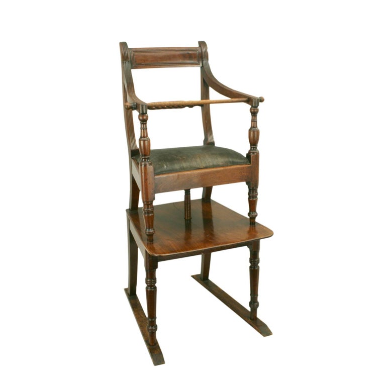 Mahogany Rope Back Child's High Chair For Sale at 1stdibs