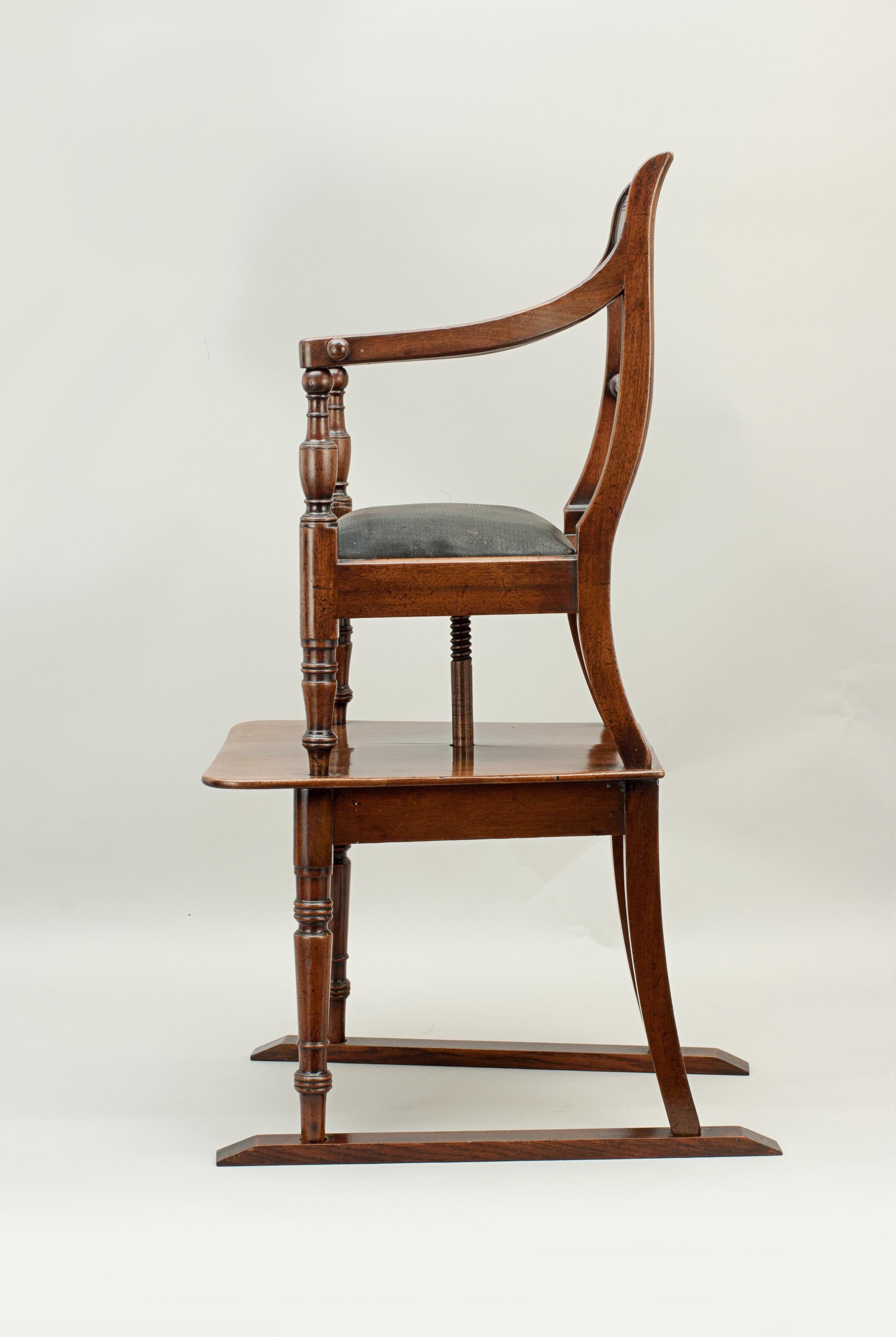 antique metal high chair
