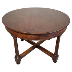 Mahogany Round Center Hall Table, England, 19th Century