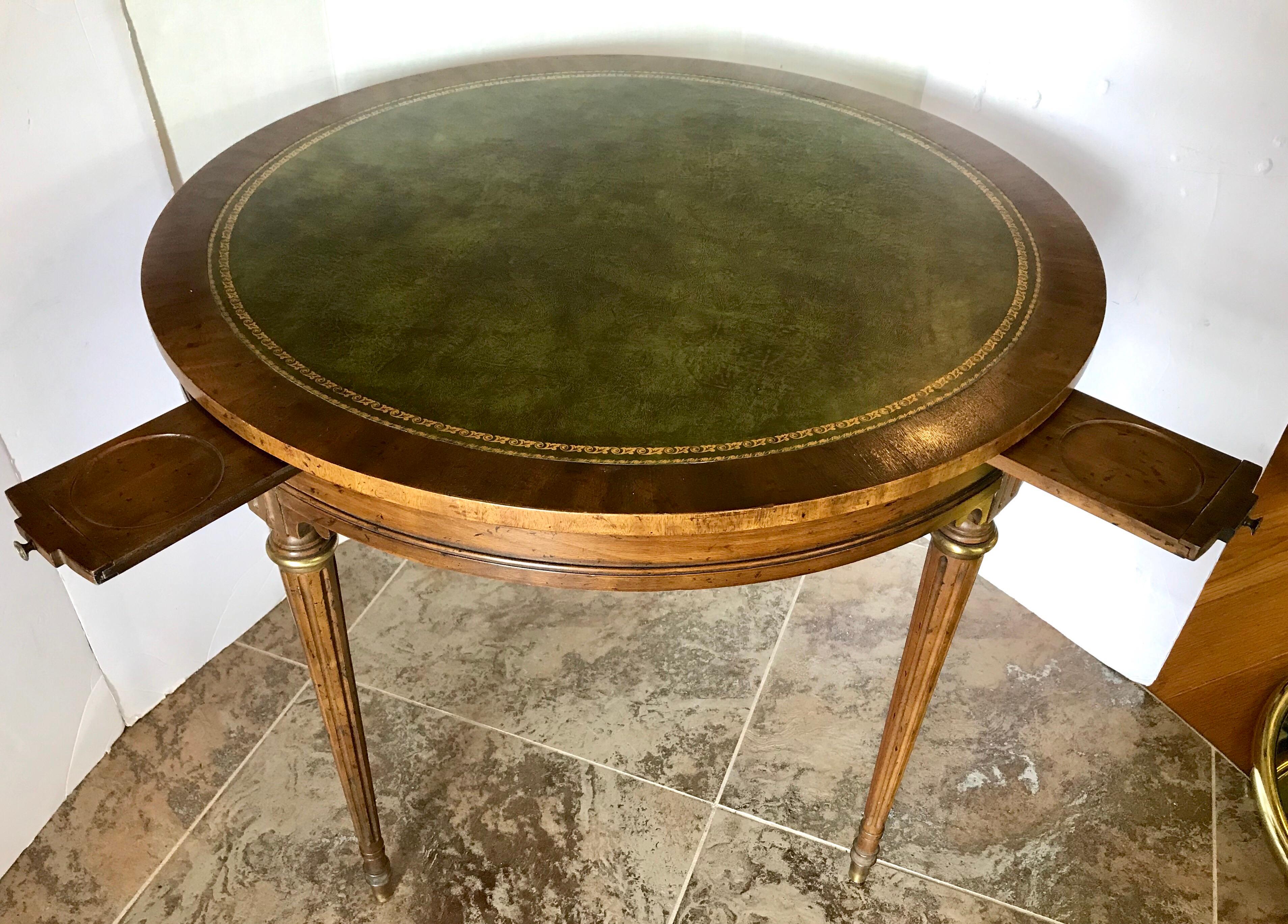 antique round game table